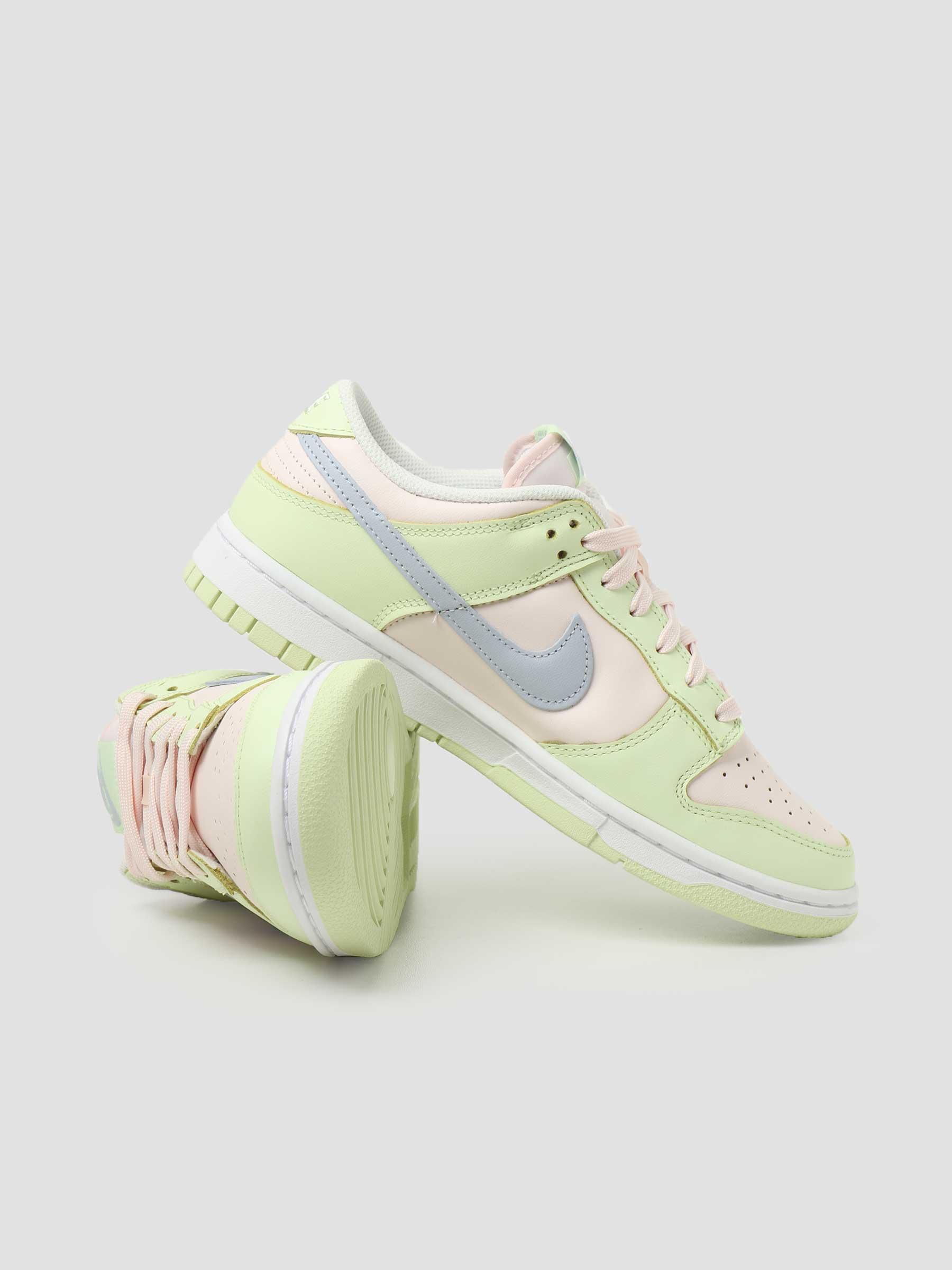 W Nike Dunk Low Light Soft Pink Ghost Lime Ice White DD1503-600