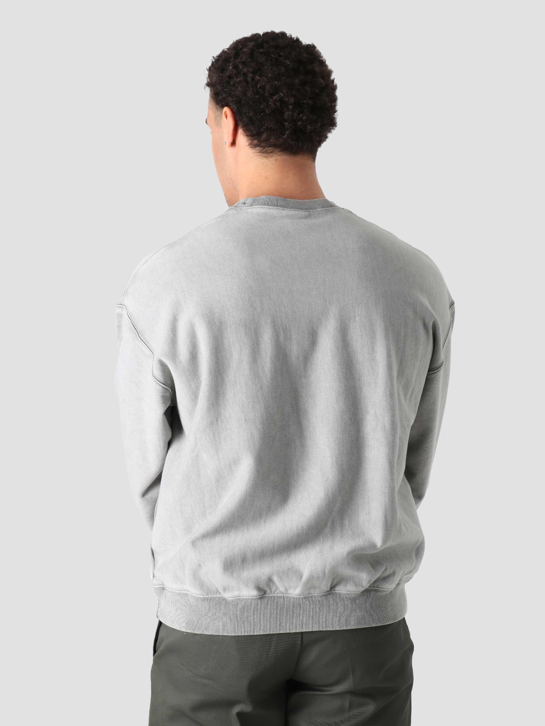 TCV Reverse Weave Poly Terry  Crewneck Sweatshirt Grey 217241-GS014