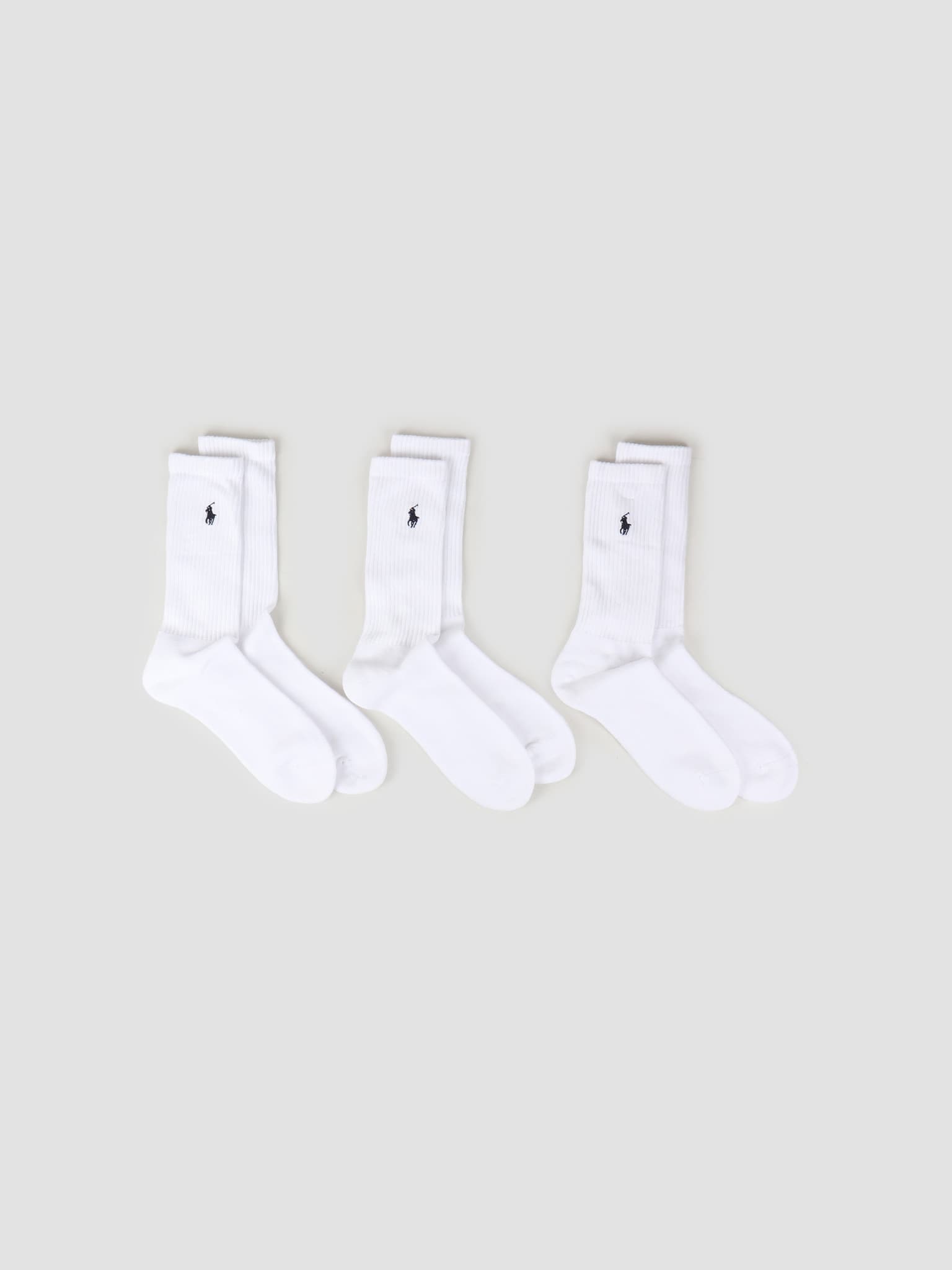 3-Pack Crew Socks White 449655211003