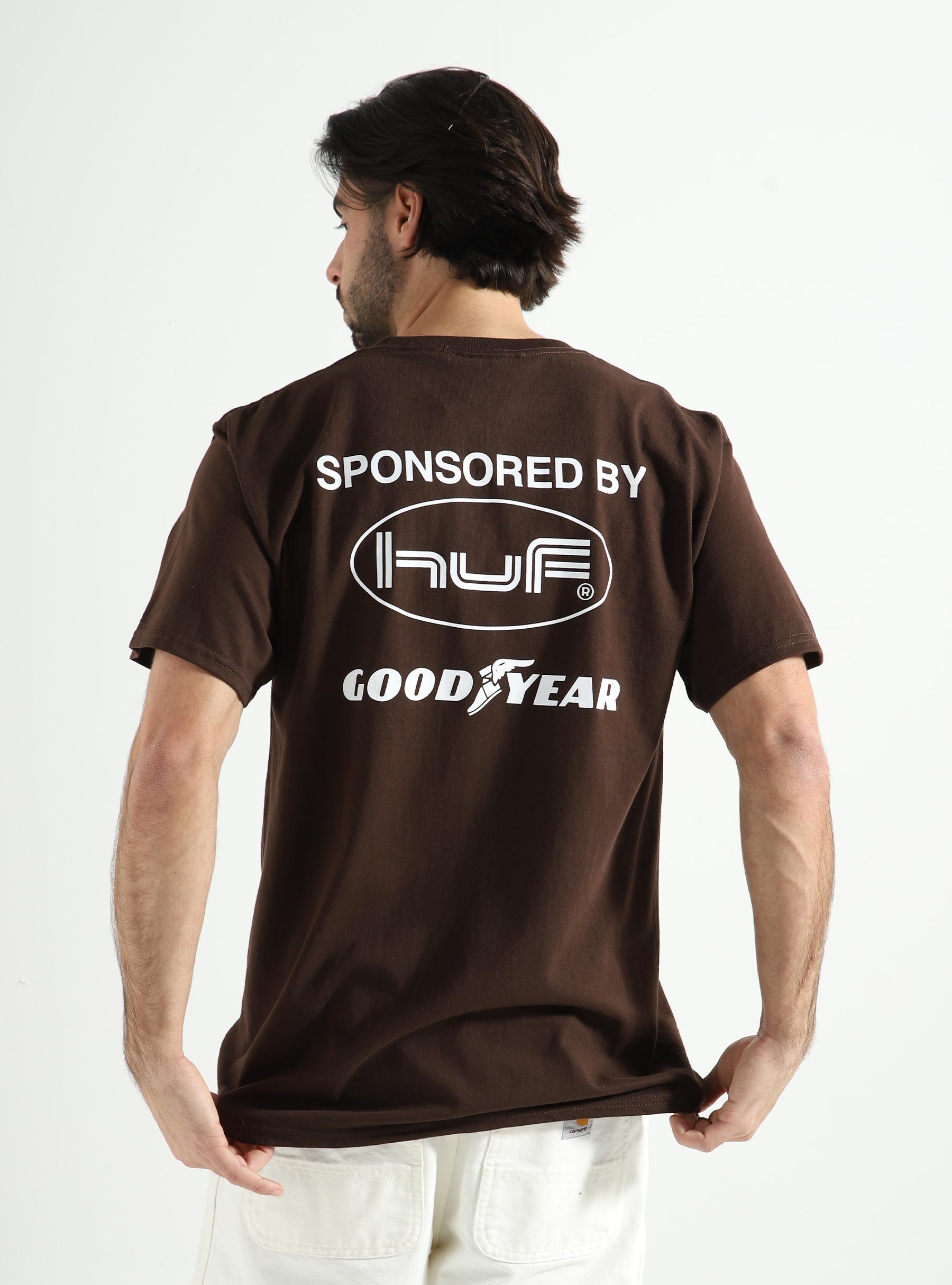Huf x Goodyear Sponsored T-shirt Chocolate TS02346