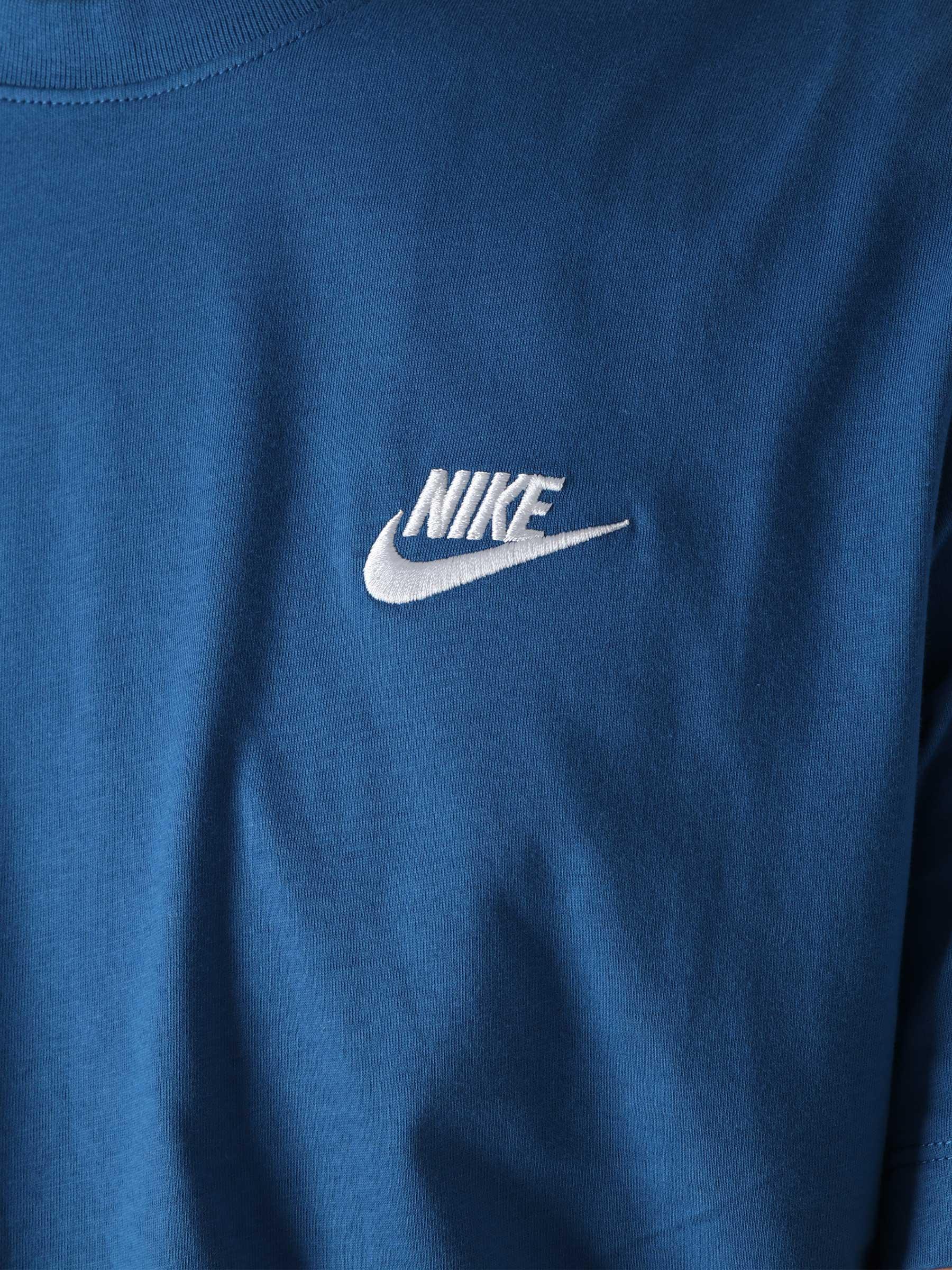 Nike M NSW Club T-Shirt Dk Marina Blue White - Freshcotton