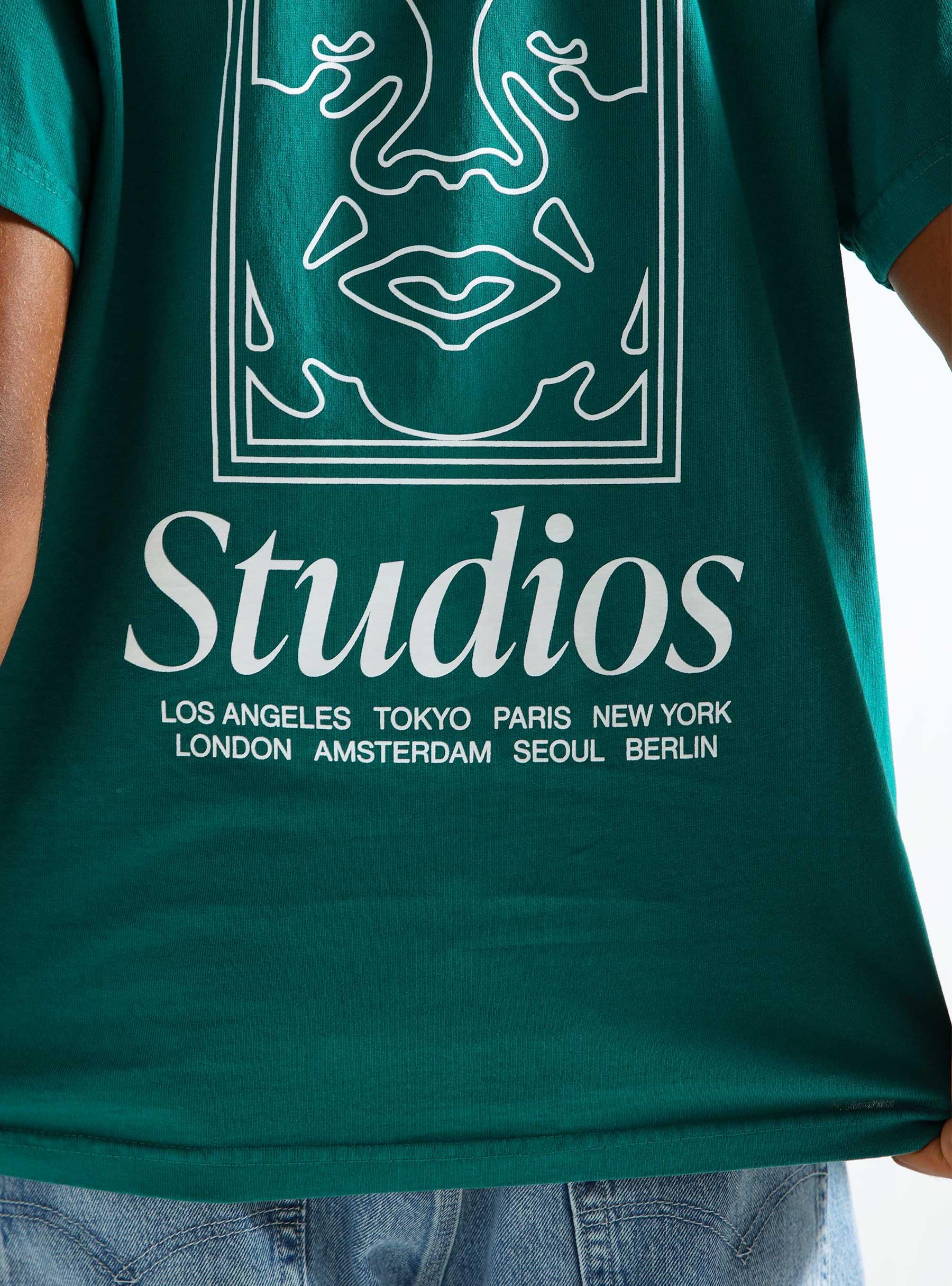 Obey Studios Icon Adventure T-shirt Green 166913701-AVG
