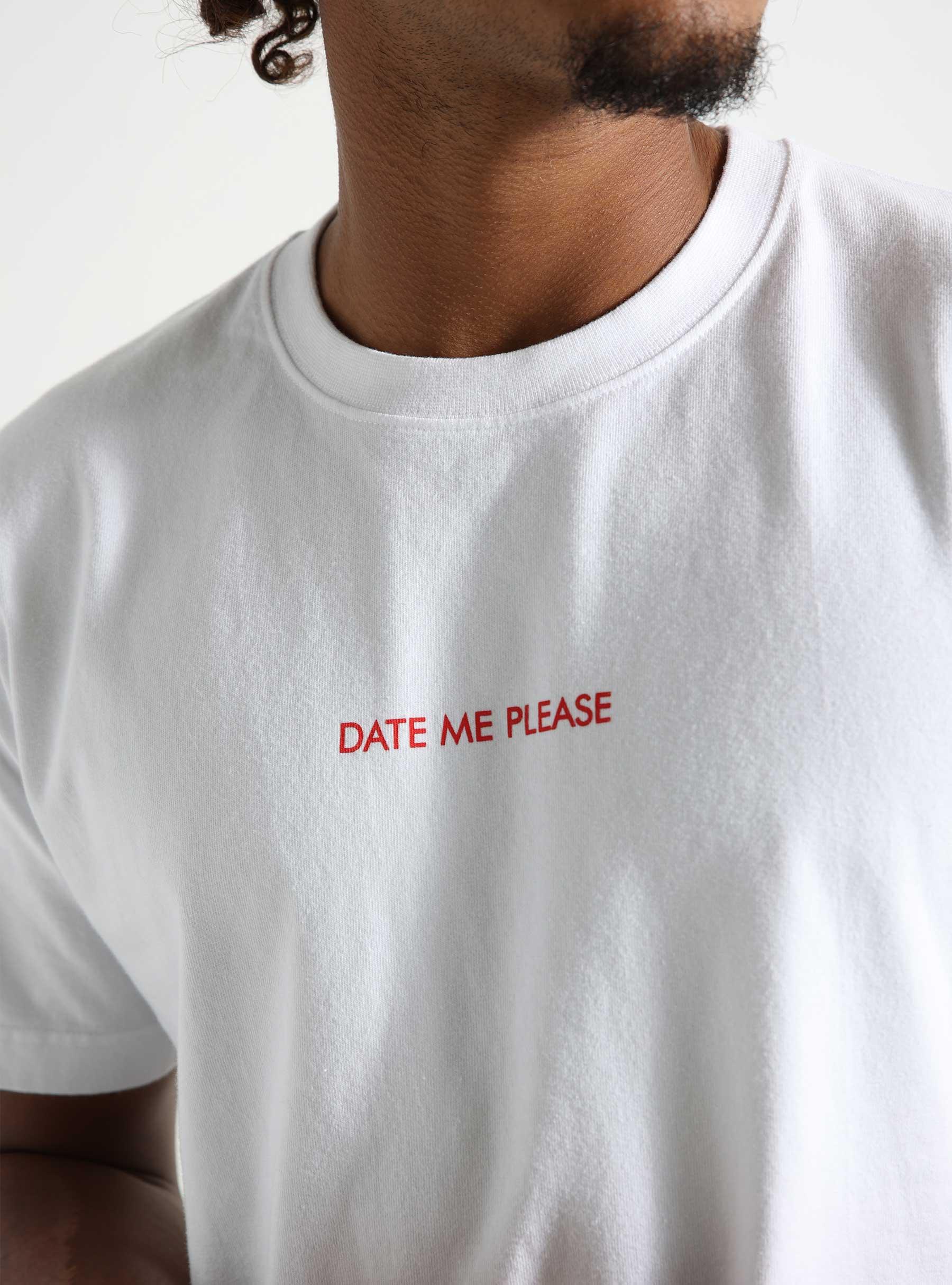 Date Me Please T-Shirt White SS24-41
