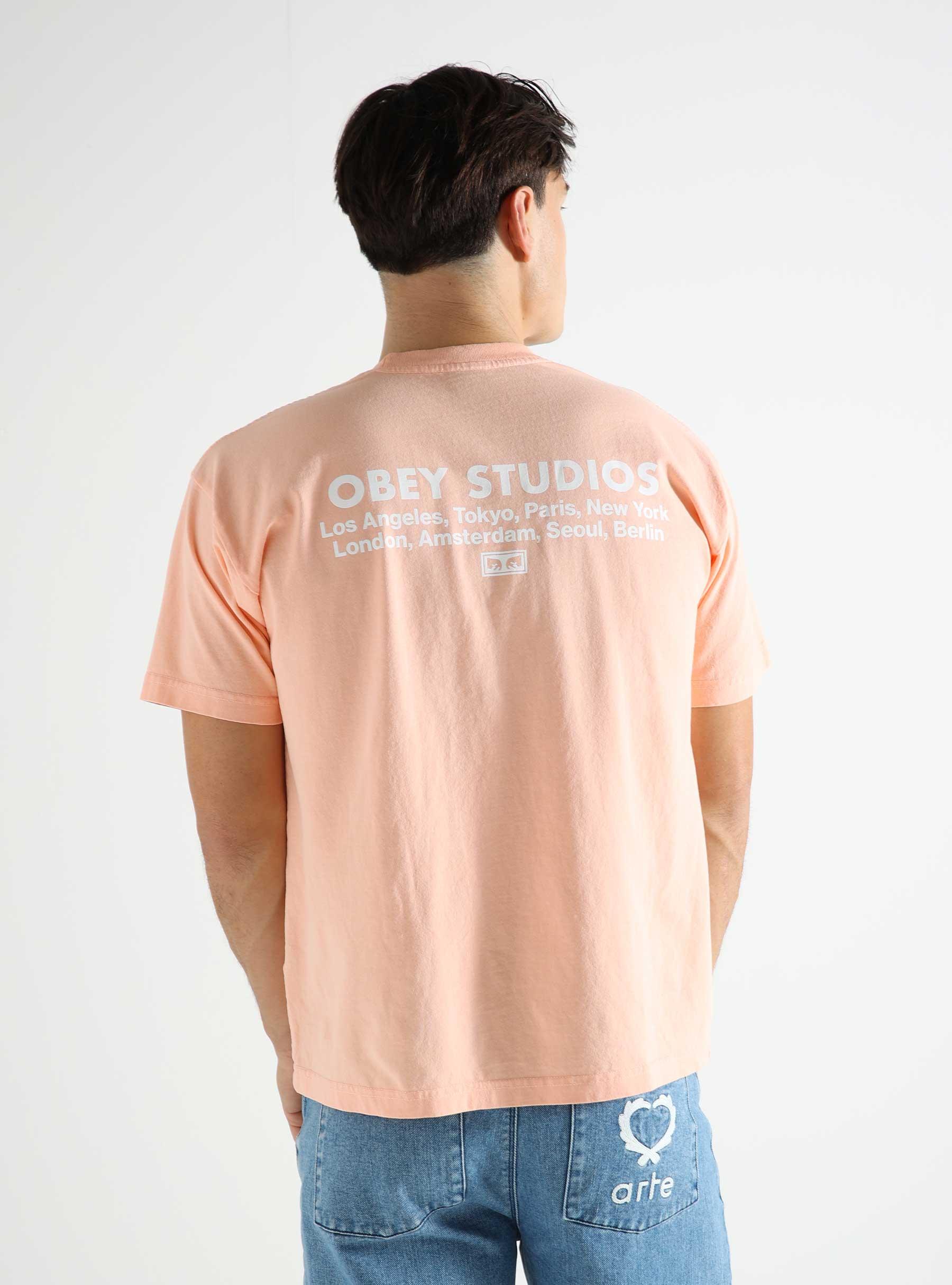 Obey Studios Eye T-shirt Peach Parfait 166913717-PHP