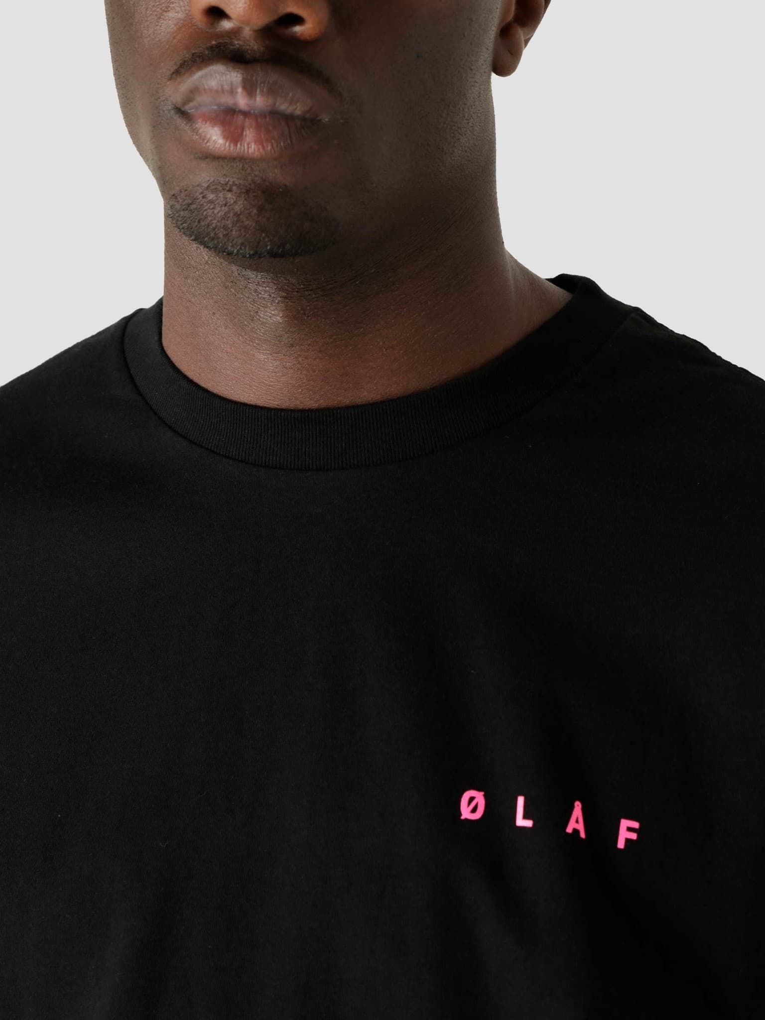 OLAF Face T-Shirt Black Pink