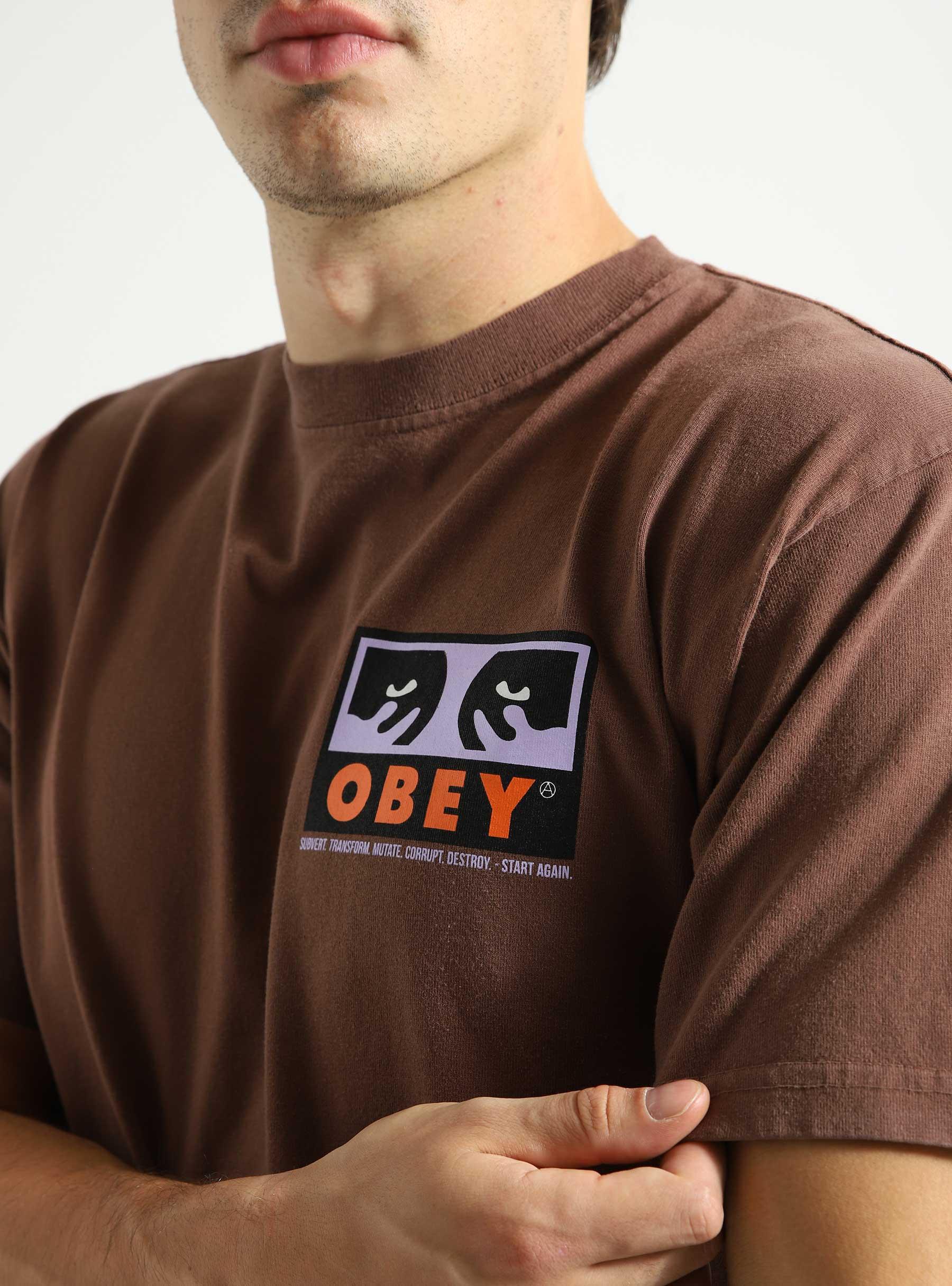 Obey Subvert T-shirt Sepia 166913576-SEP