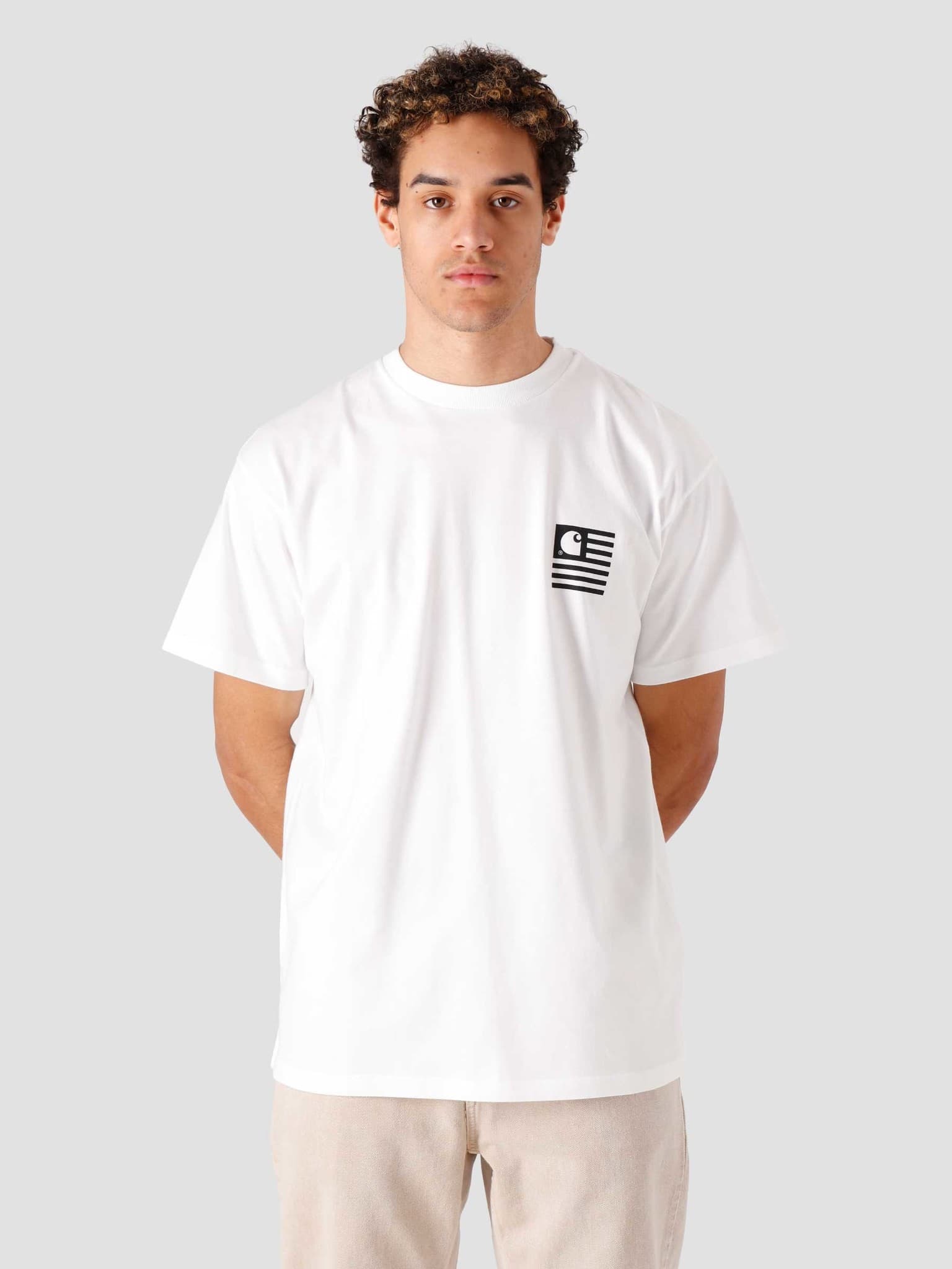 SS Wavy State T Shirt White Black I029011-290
