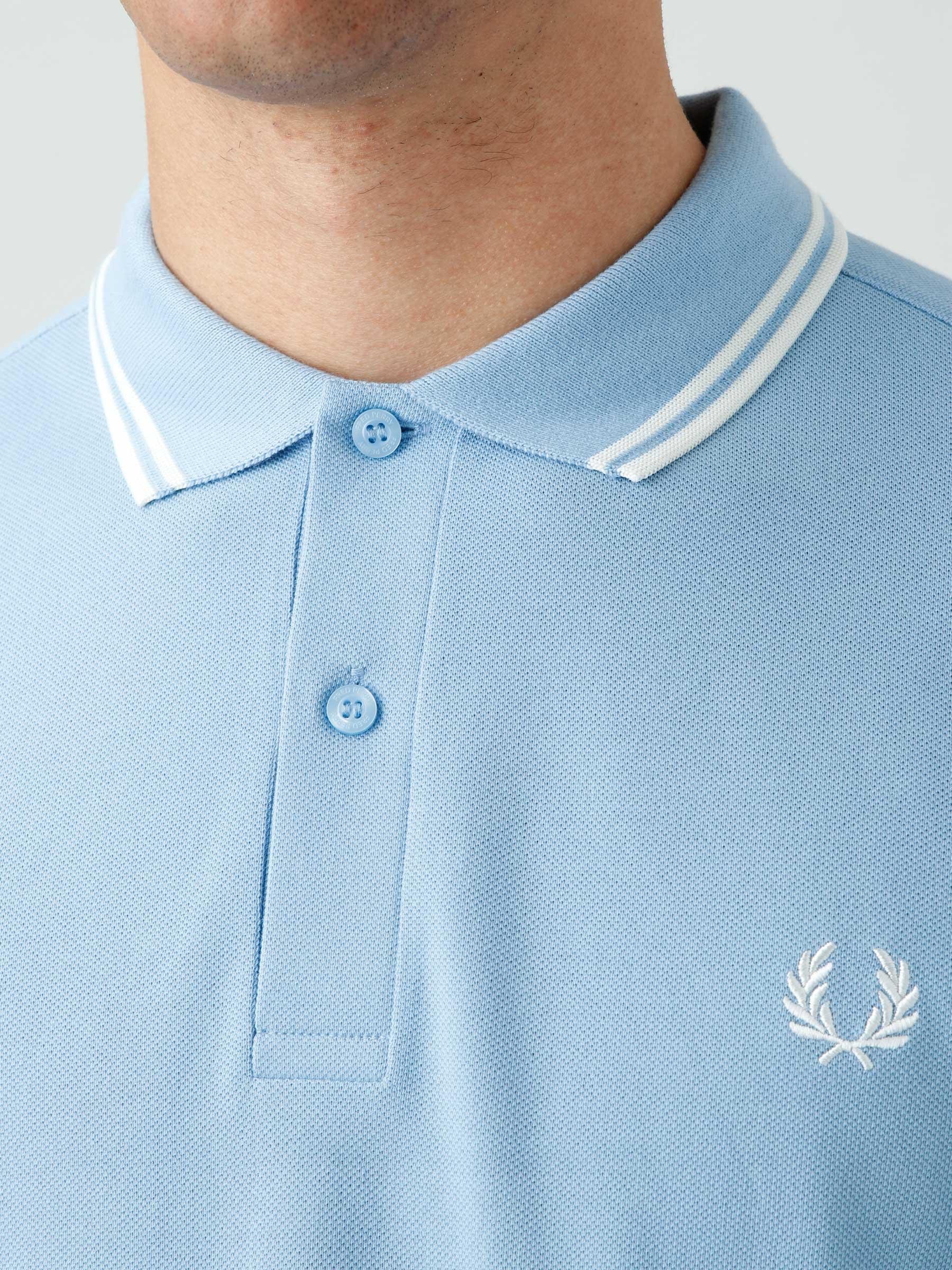 Twin Tipped Fred Perry Shirt Sky Snow Snow M3600-L15
