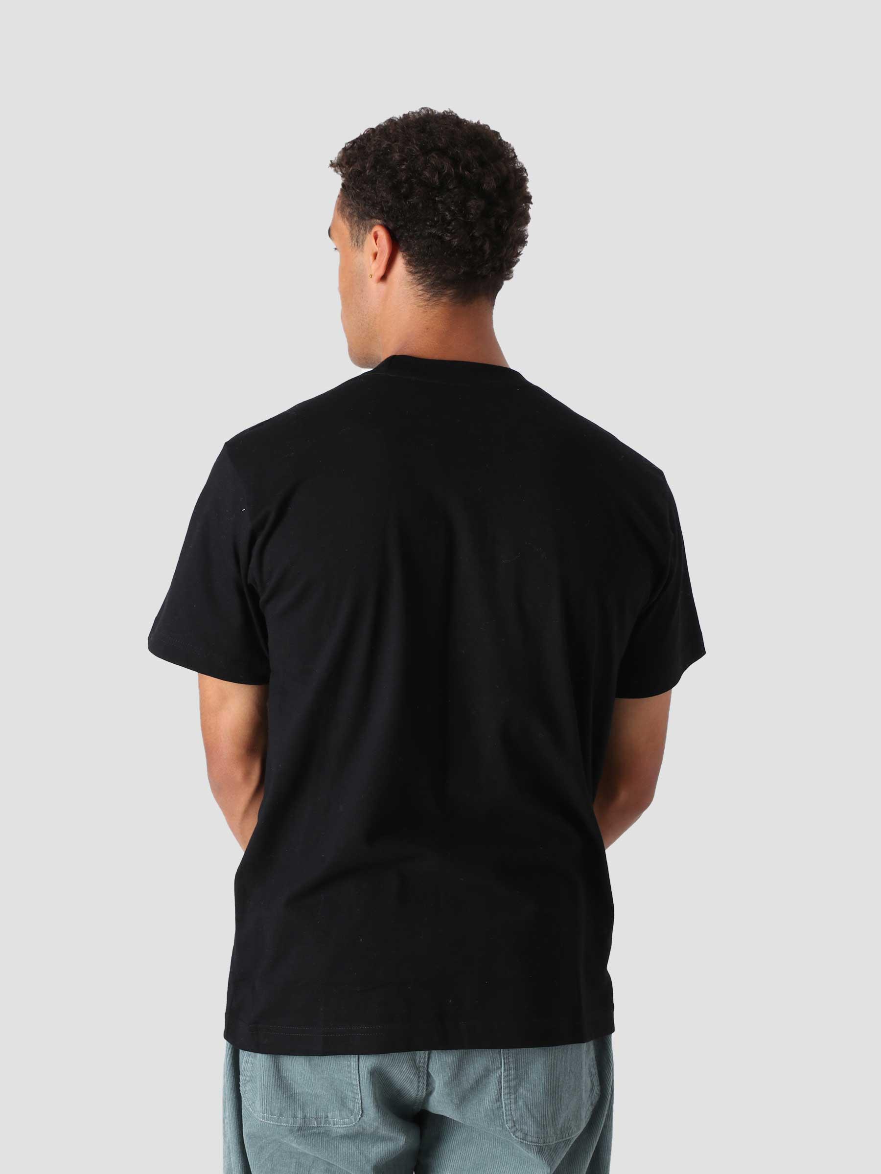 Point Organic Pocket T-Shirt Ss S/S Knit Black 131080287