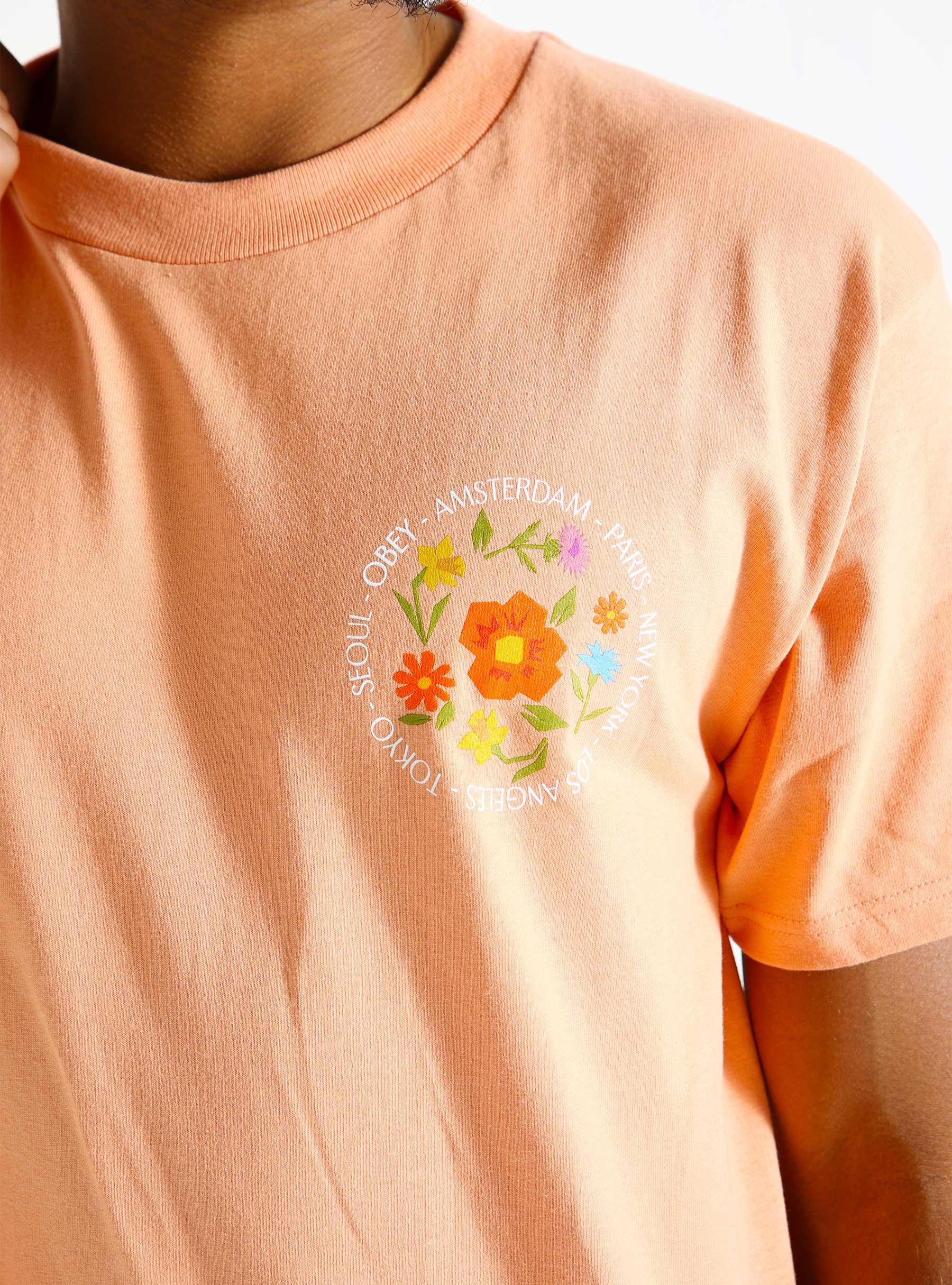 Obey City Flowers T-shirt Citrus 165263695-CIT