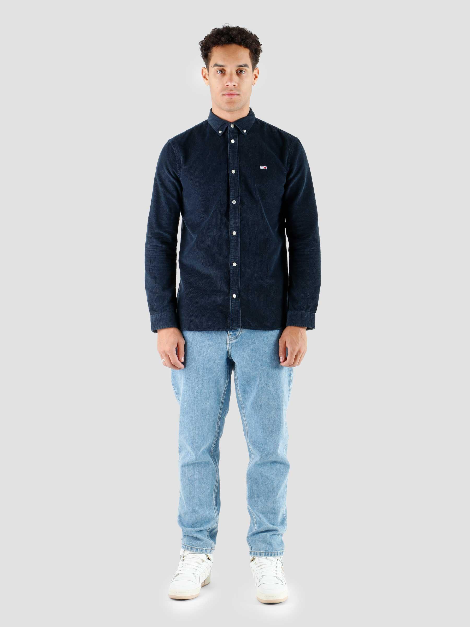 Tommy Jeans TJM Solid Cord Shirt Twilight Navy - Freshcotton | T-Shirts