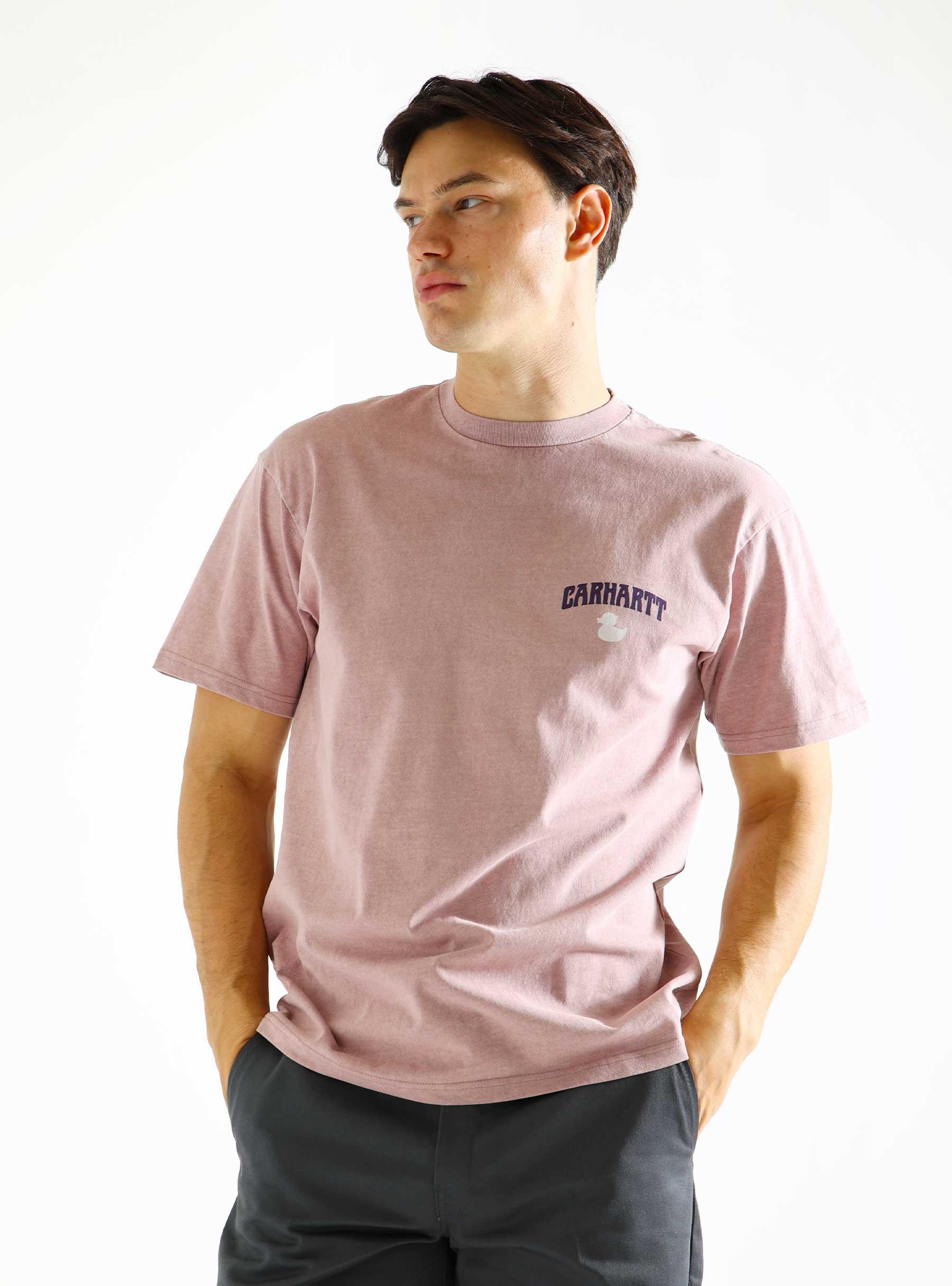 Duckin T-Shirt Glassy Pink Garment Dyed I033171-1NJGD
