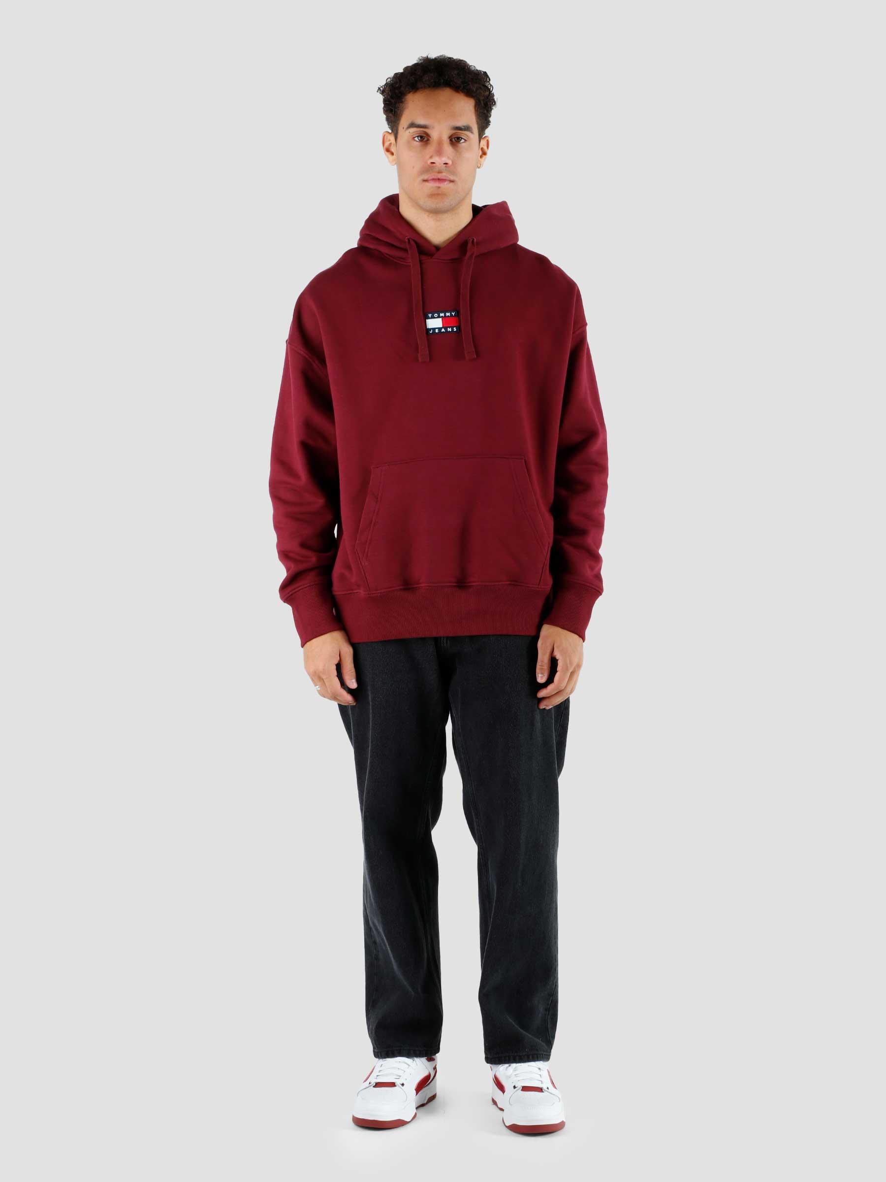 Tommy Jeans TJM Tommy Badge Hoodie Deep Rouge - Freshcotton