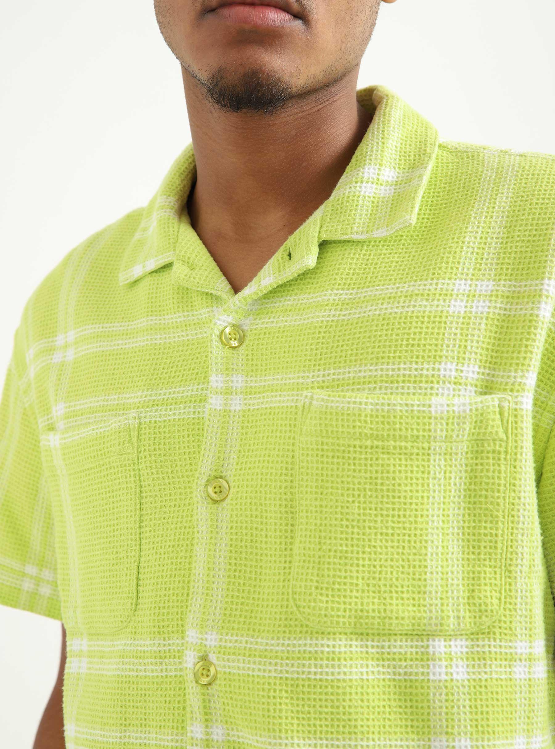Bennie Woven Shirt Celery Juice Multi 181210365