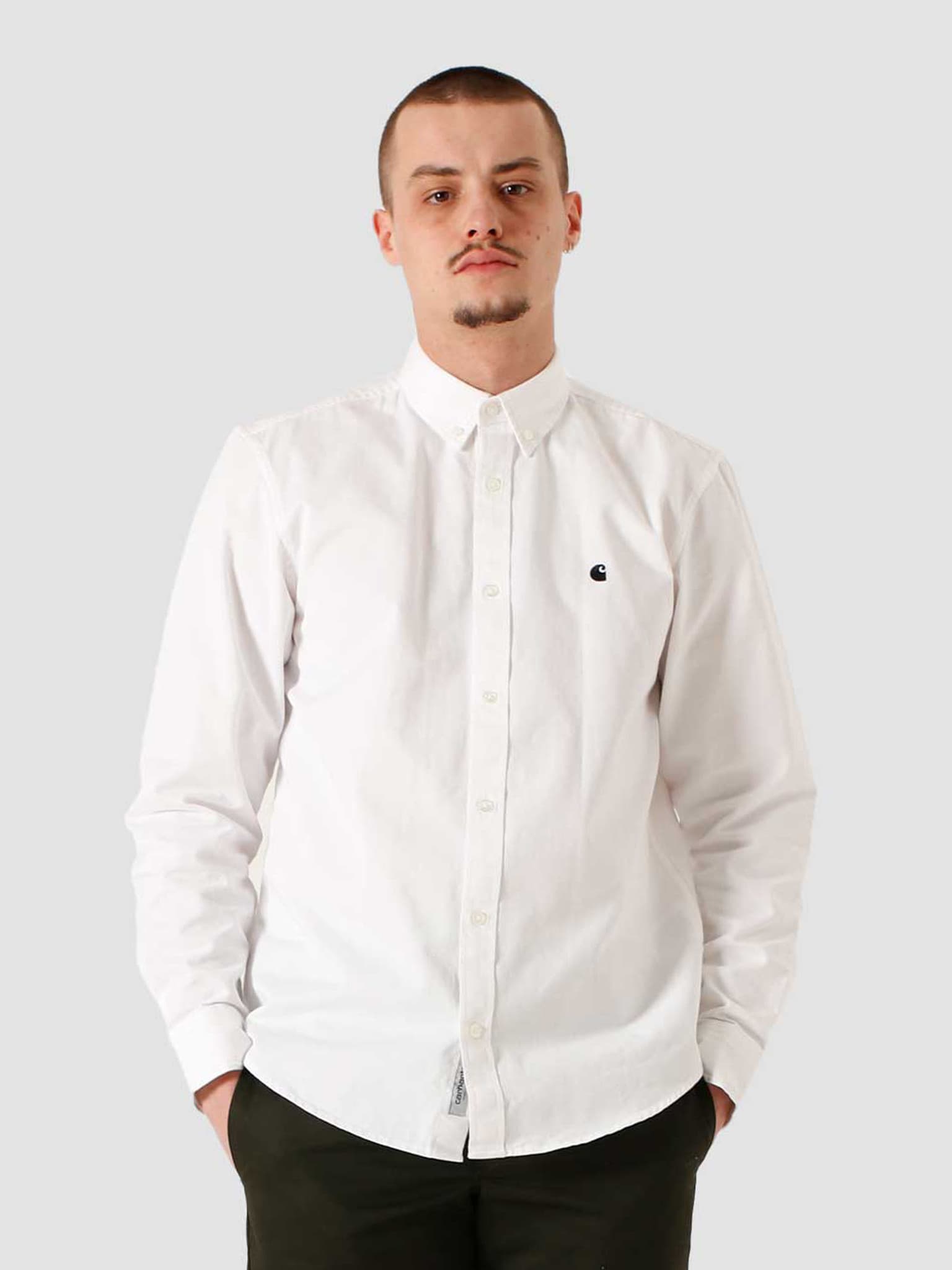 LS Madison Shirt White Black I023339-294