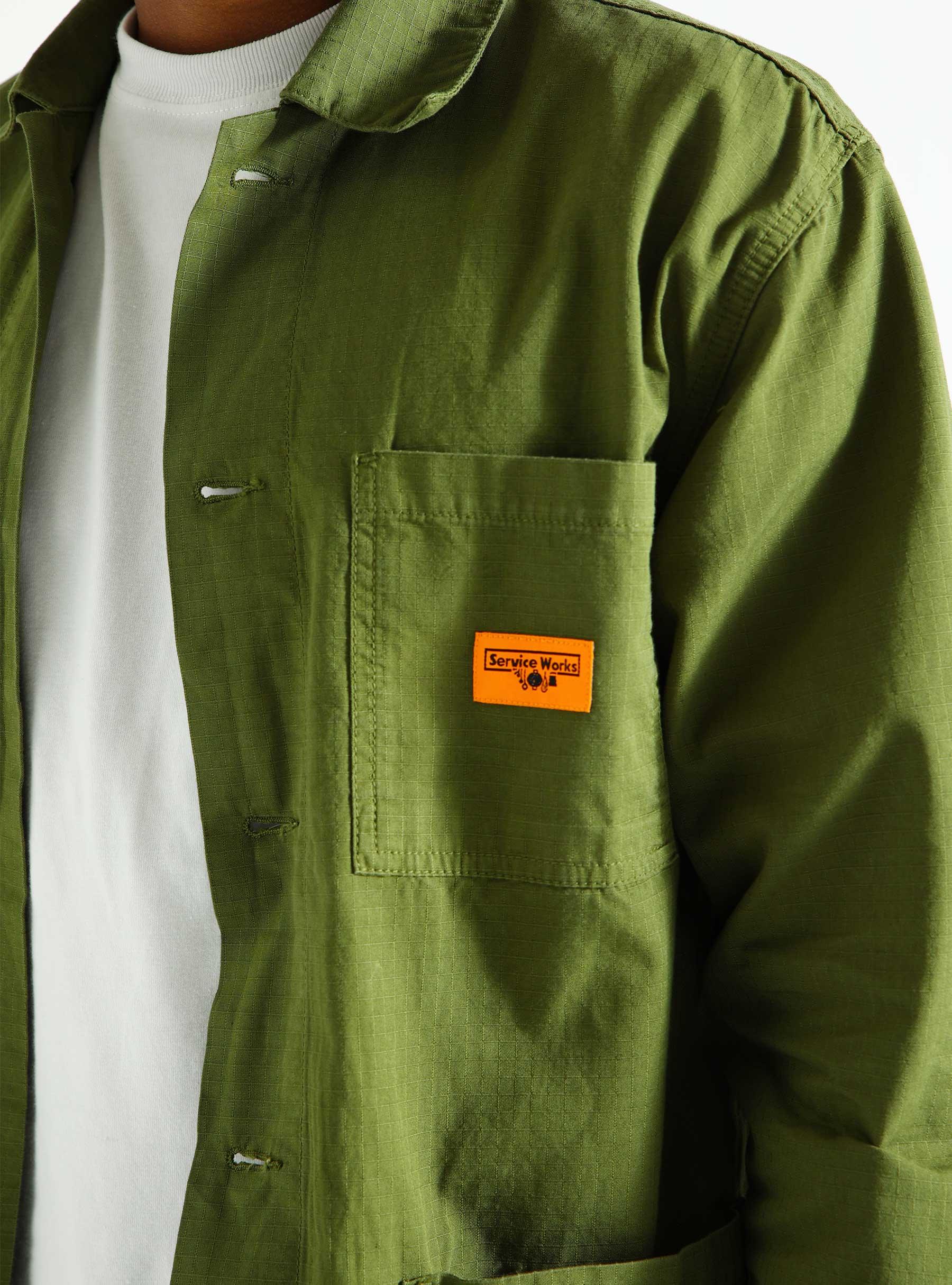 Ripstop Coverall Jacket Pesto SW-SS24-1049