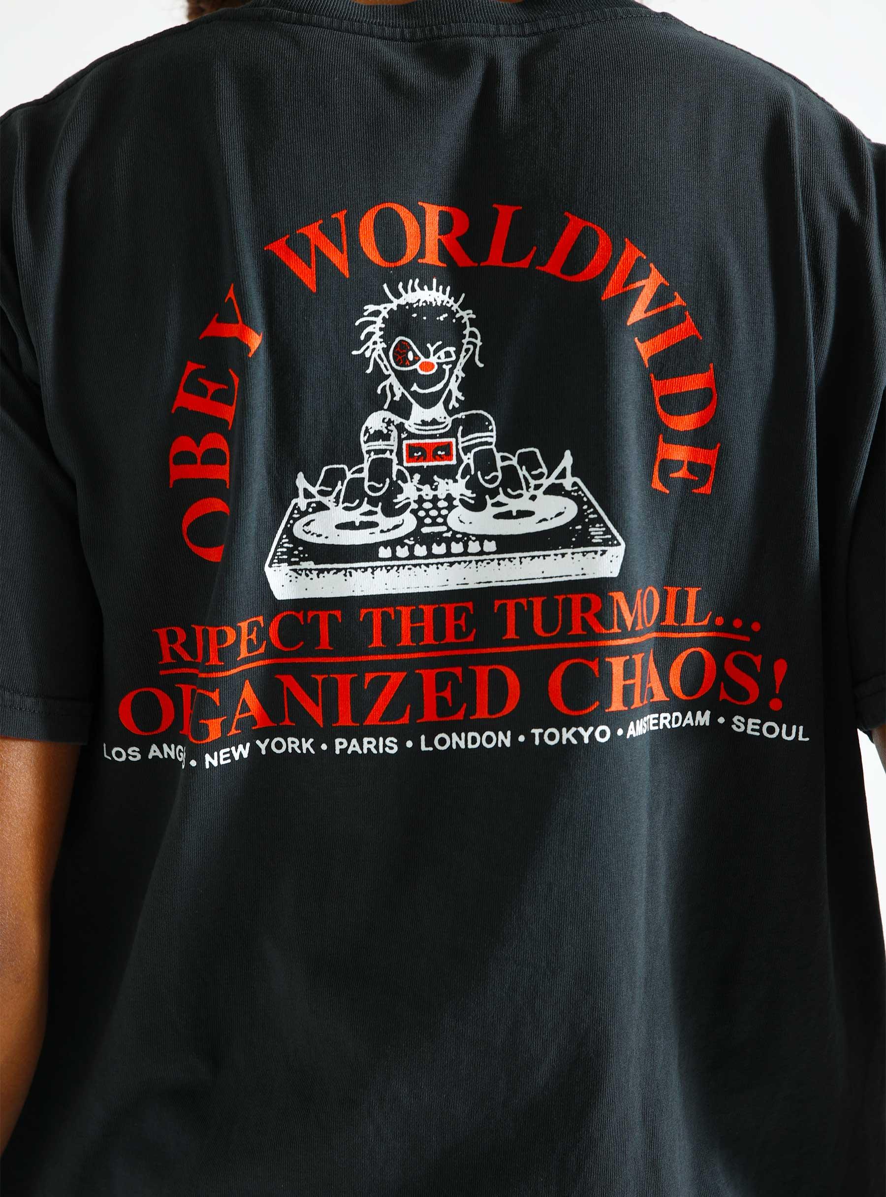 Obey Organized Chaos T-shirt Pigment Vintage Black 163813707-VBL