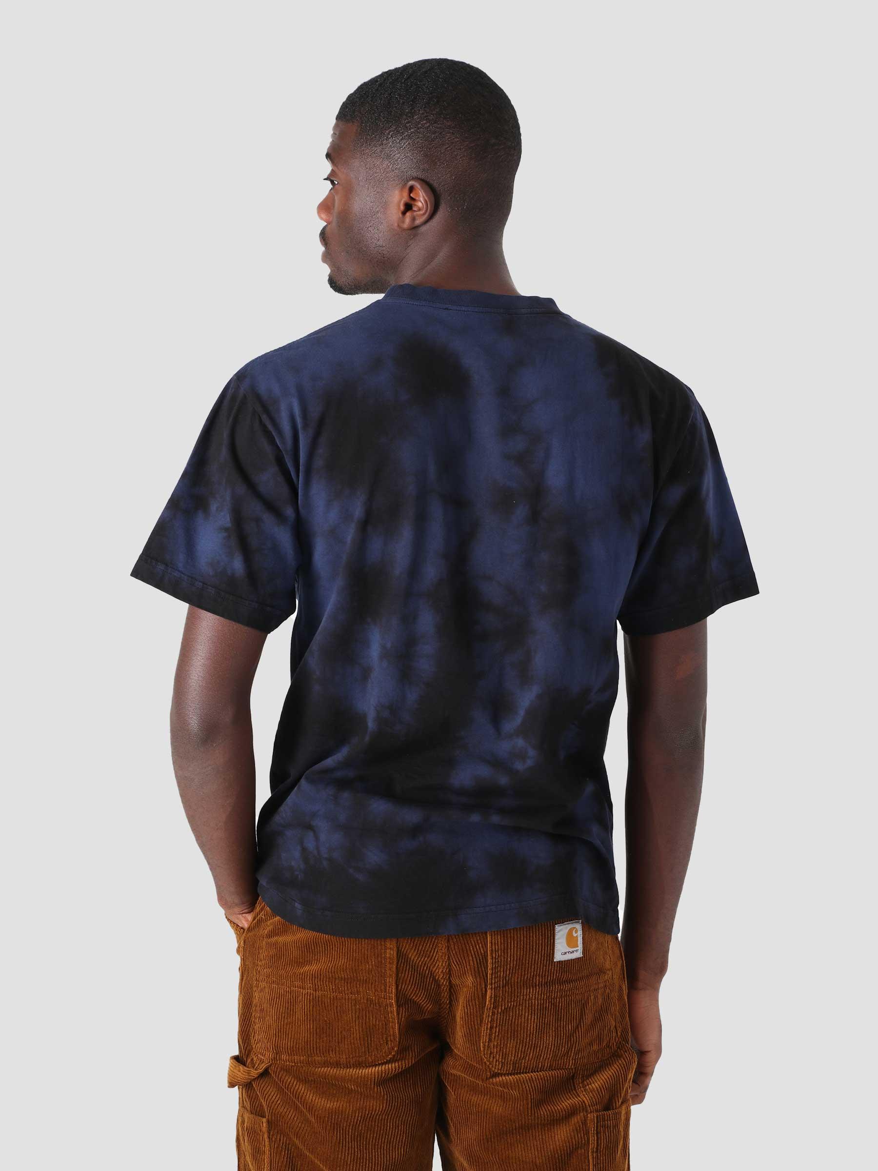 OLAF Tie Dye Block T-Shirt Black Blue