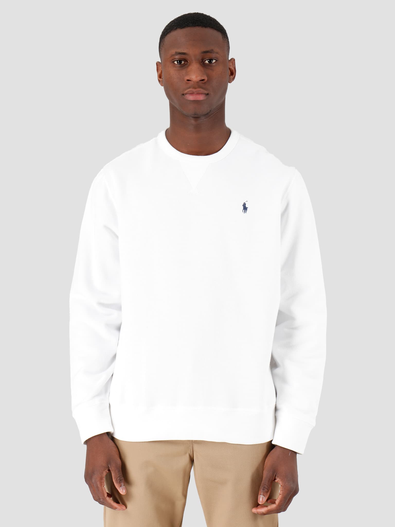 Polo Ralph Lauren RL Fleece Sweater Knit White - Freshcotton