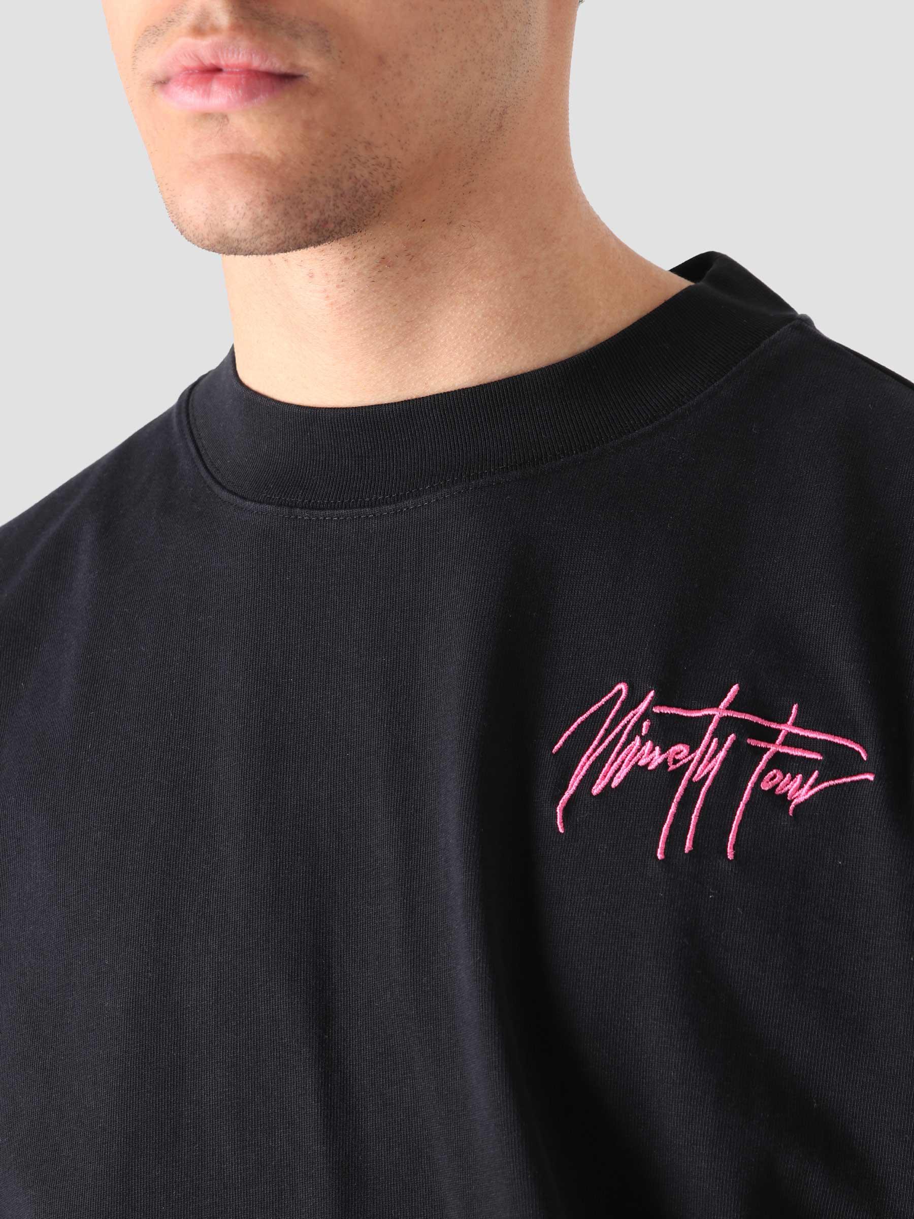 NTF Pink Sig T-shirt Black