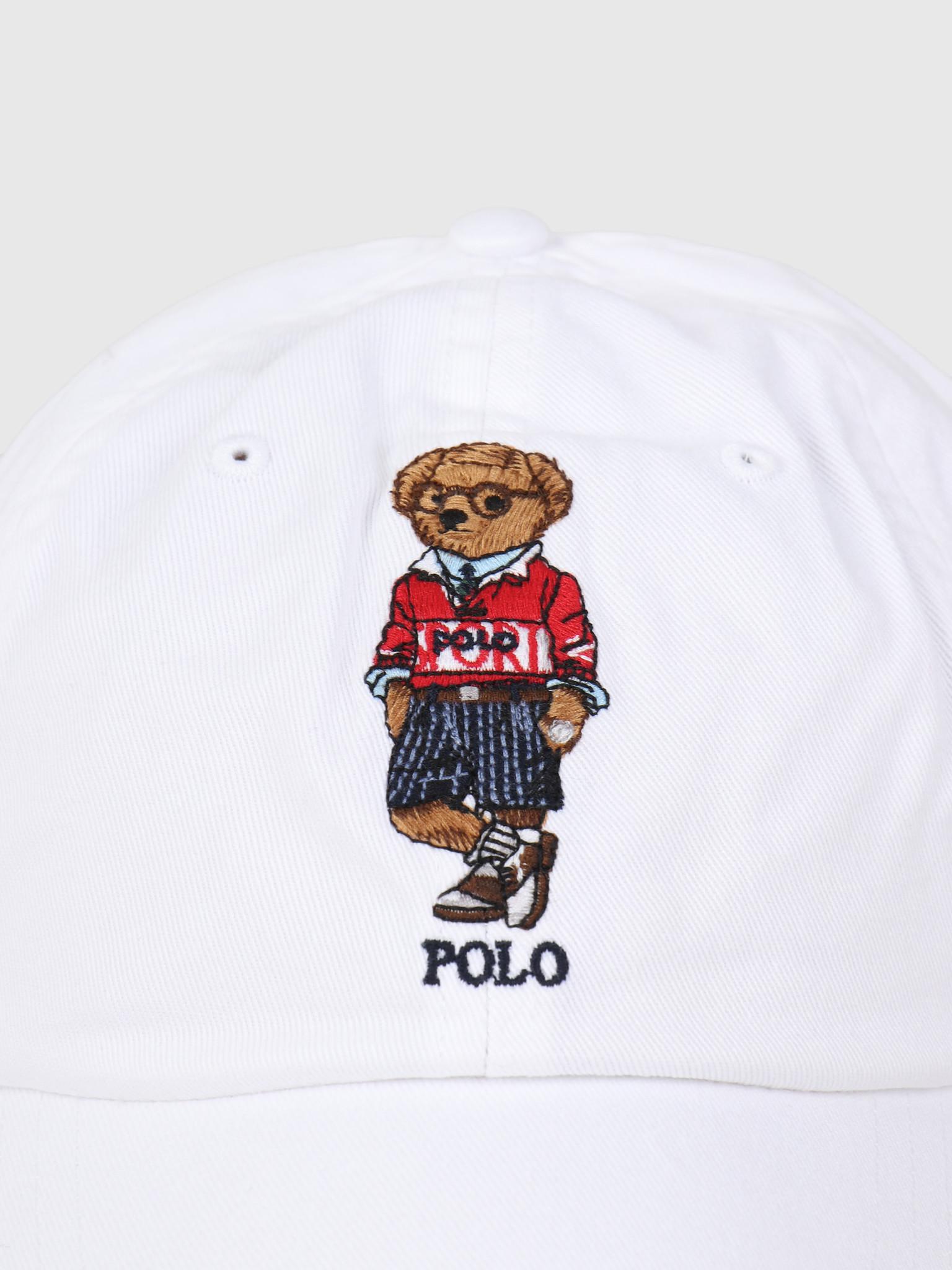Classic Sport Cap With Bear White 710798508001