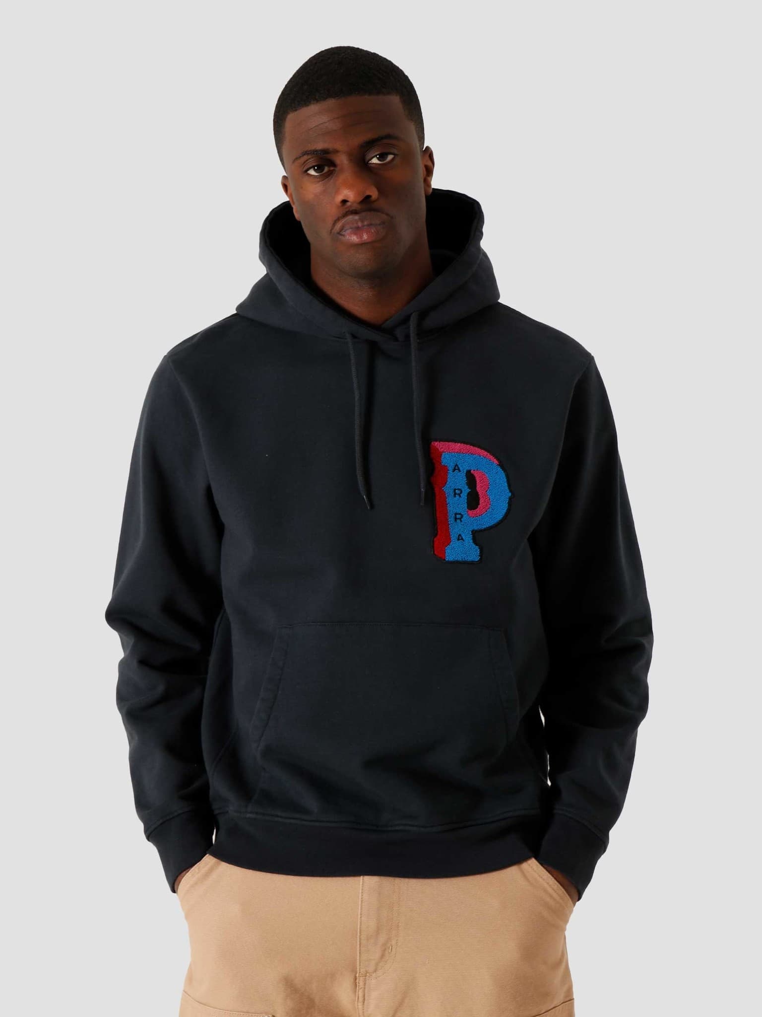 Dropped Out Hooded Sweatshirt Navy Blue 45080