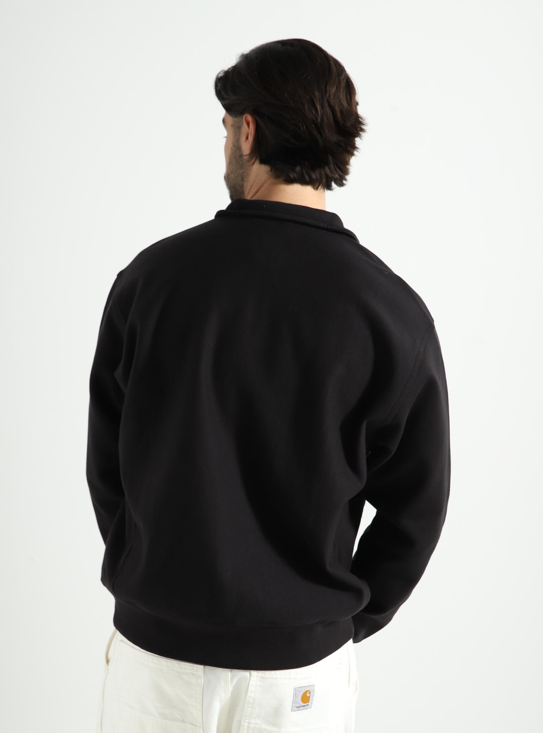 Half Zip American Script Sweater Black I027014-89XX