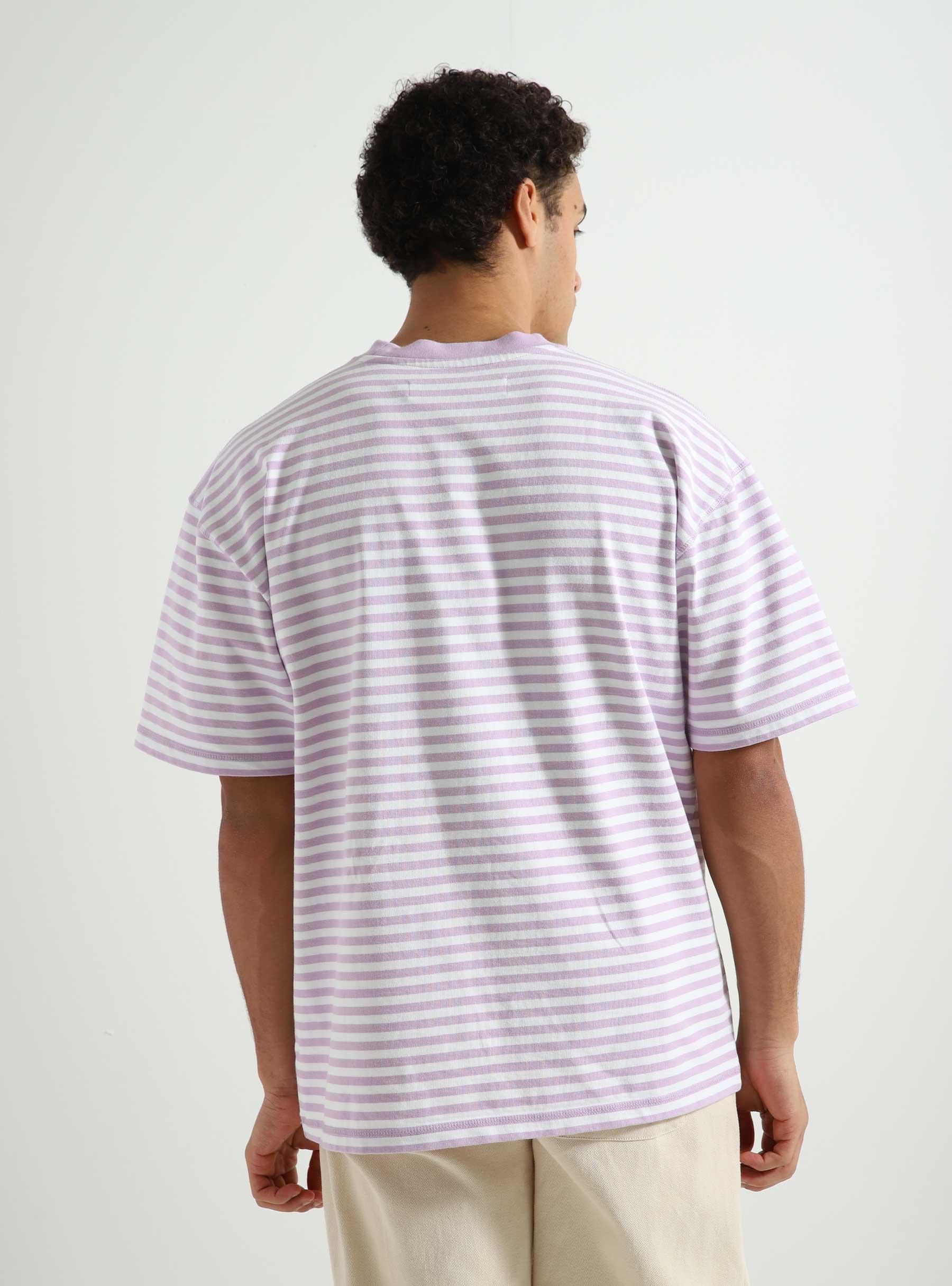 Wax T-shirt Lilac Stripe 2301037004