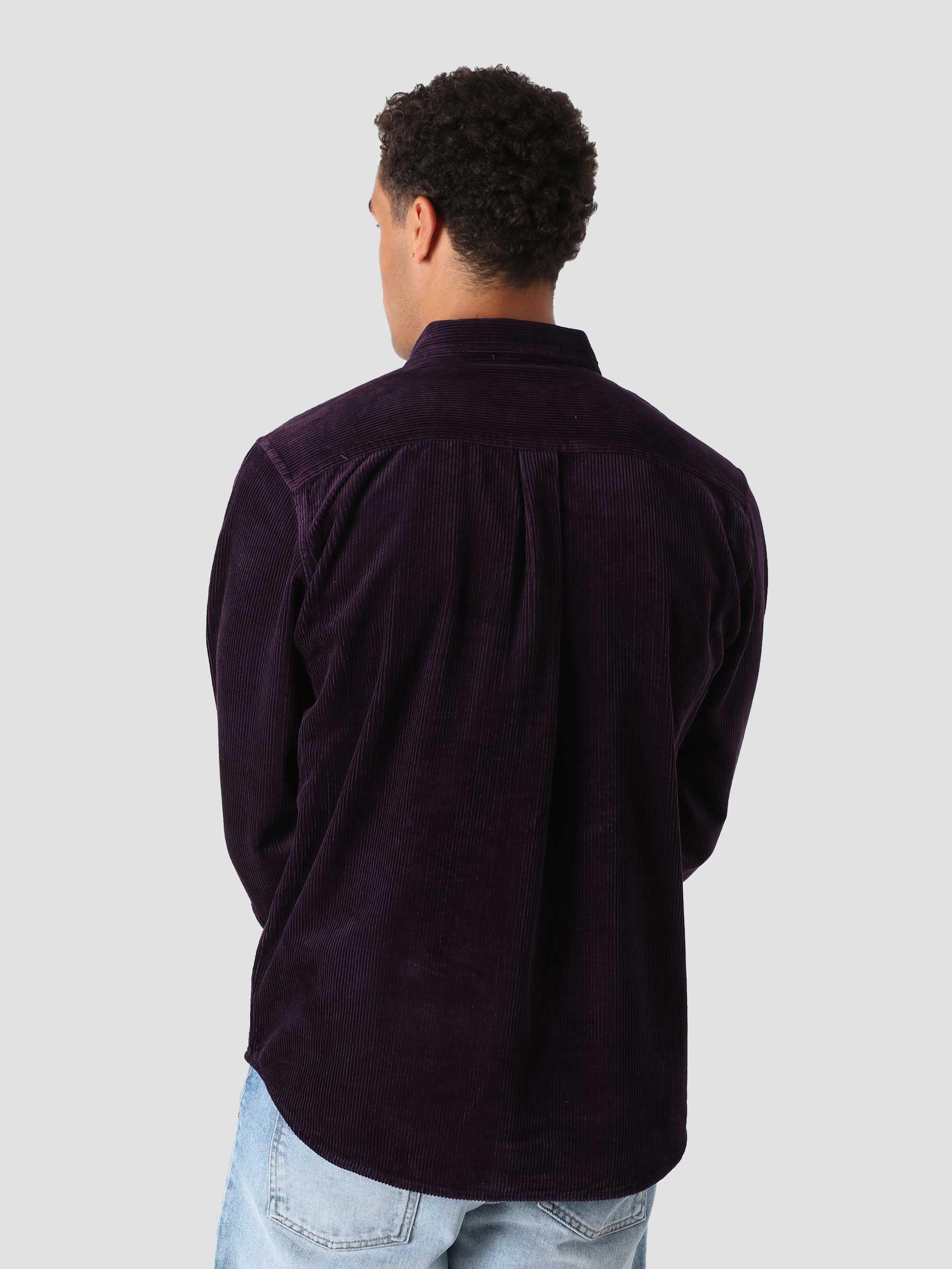 Longsleeve Madison Cord Shirt Dark Iris Wax I029958