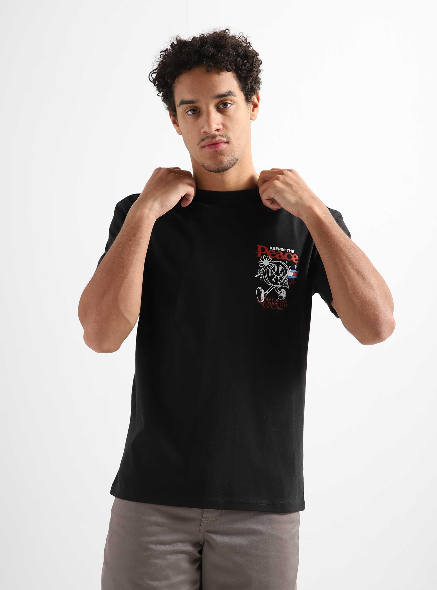 Tommy Jeans TJM Homegrown Smiley T-shirt Black - Freshcotton