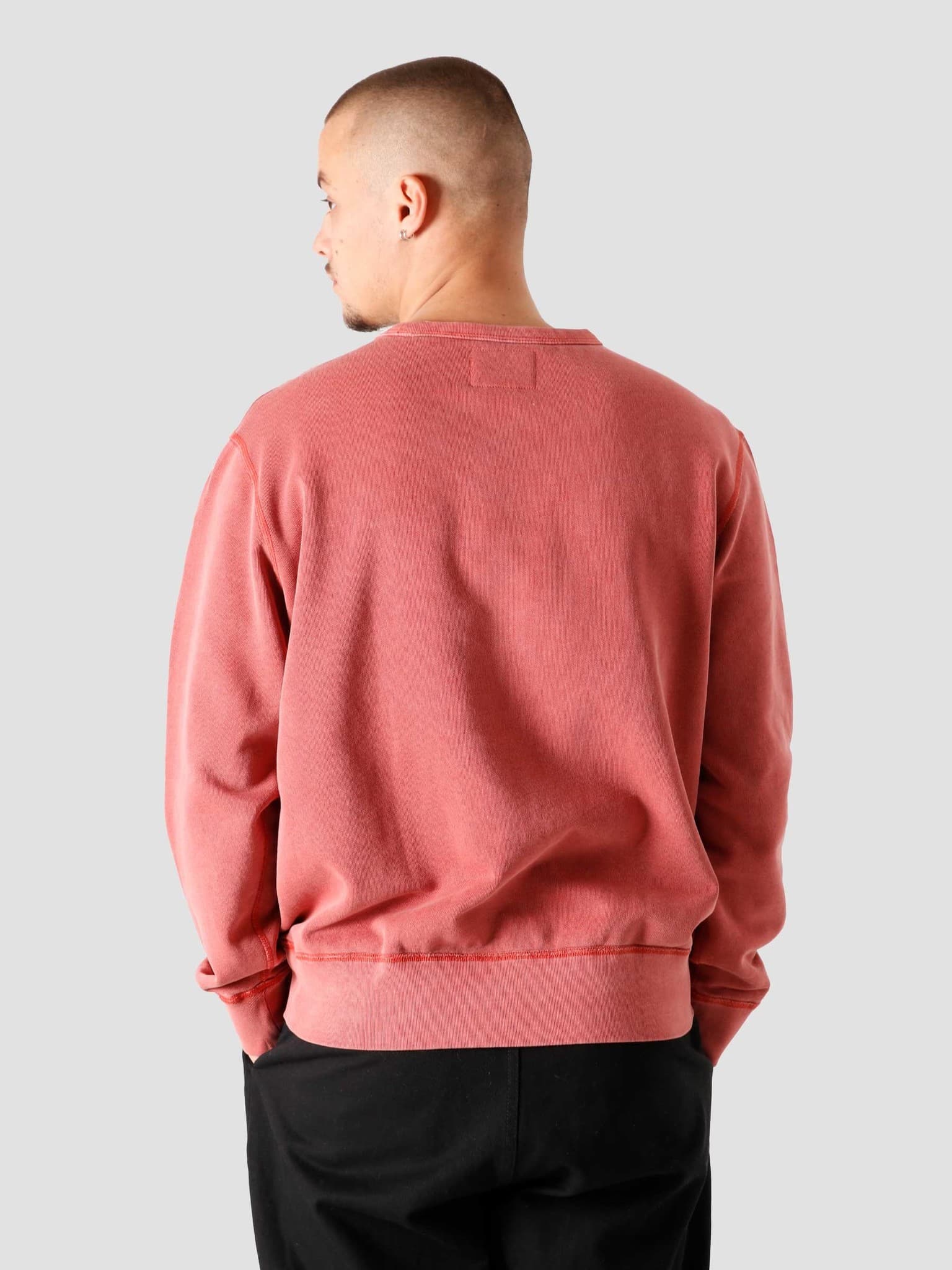 Garment Dyed Knitted Sweater Red Brick 710792815005
