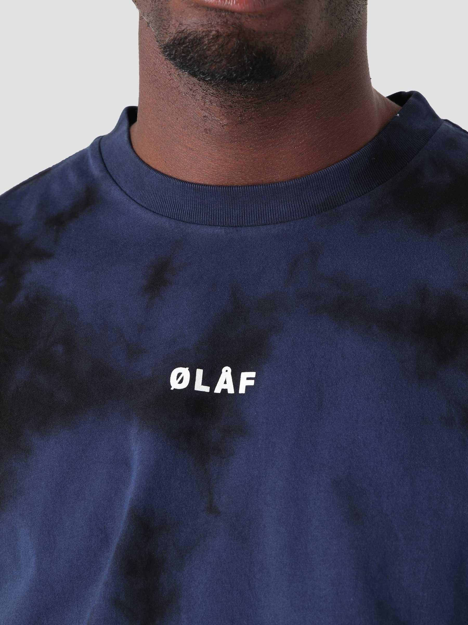 OLAF Tie Dye Block T-Shirt Black Blue