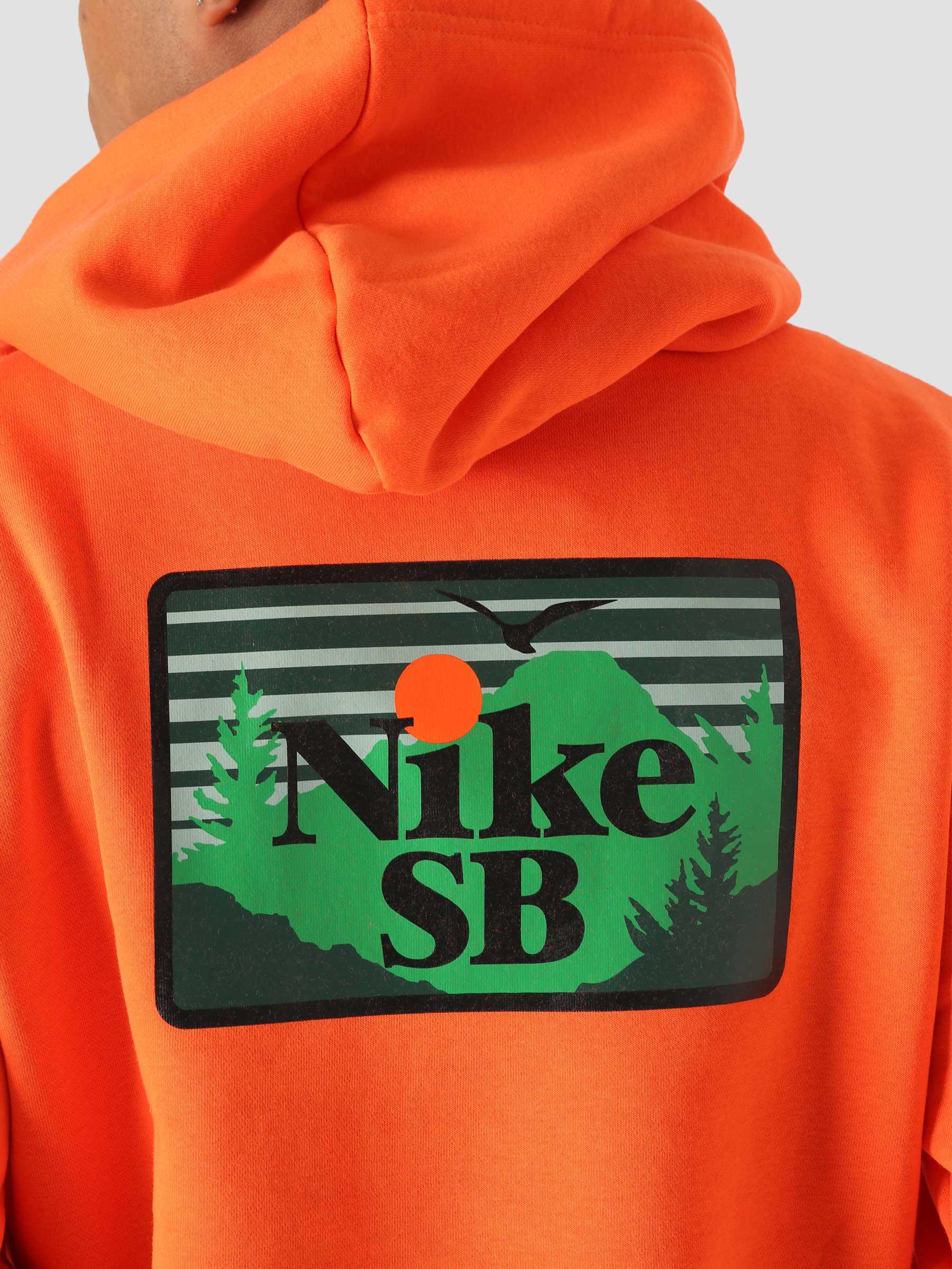 M NK SB One Off Hoodie Rush Orange Black DA4255-800