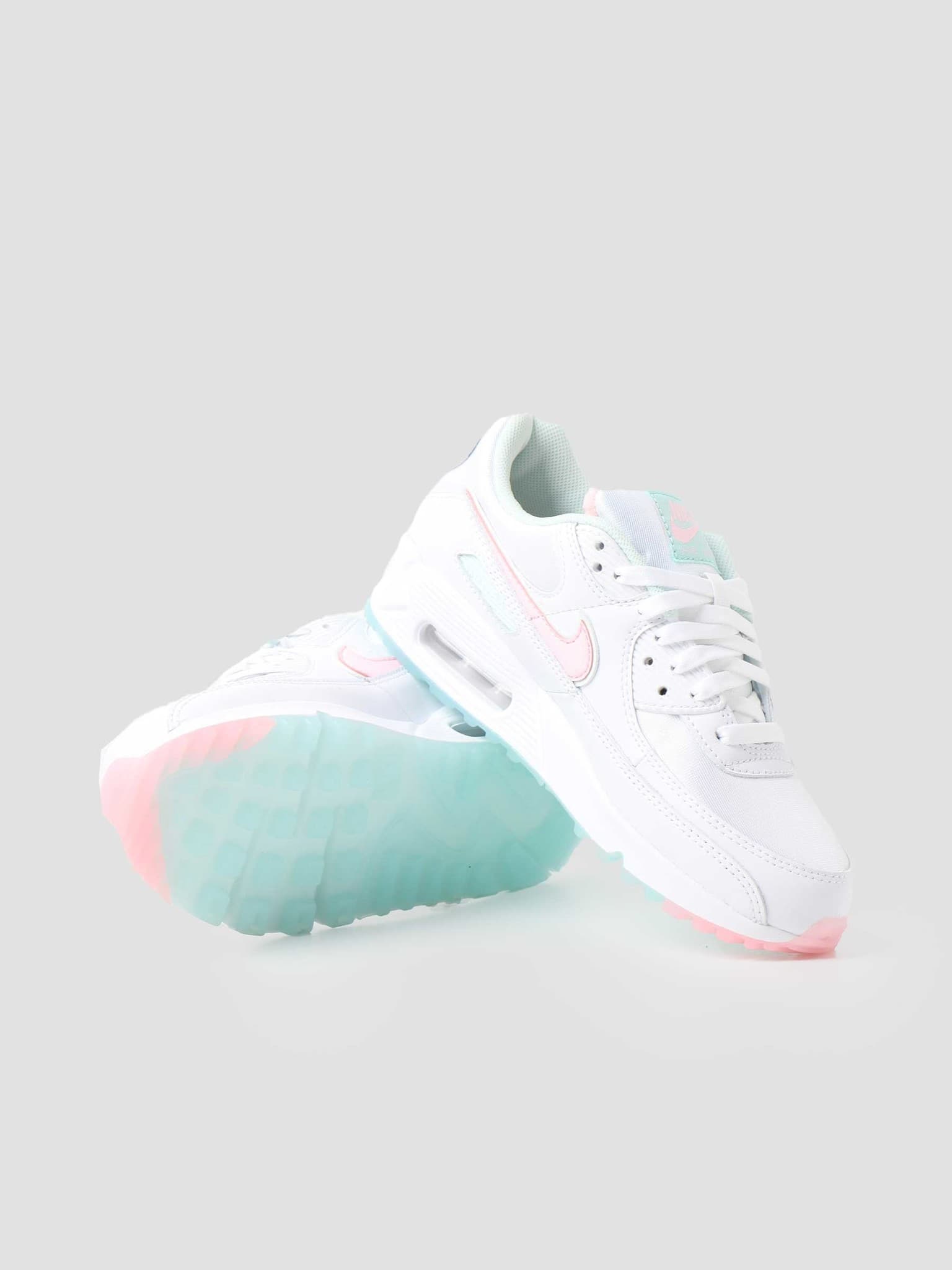 W Air Max 90 White Arctic Punch Barely Green DJ1493-100