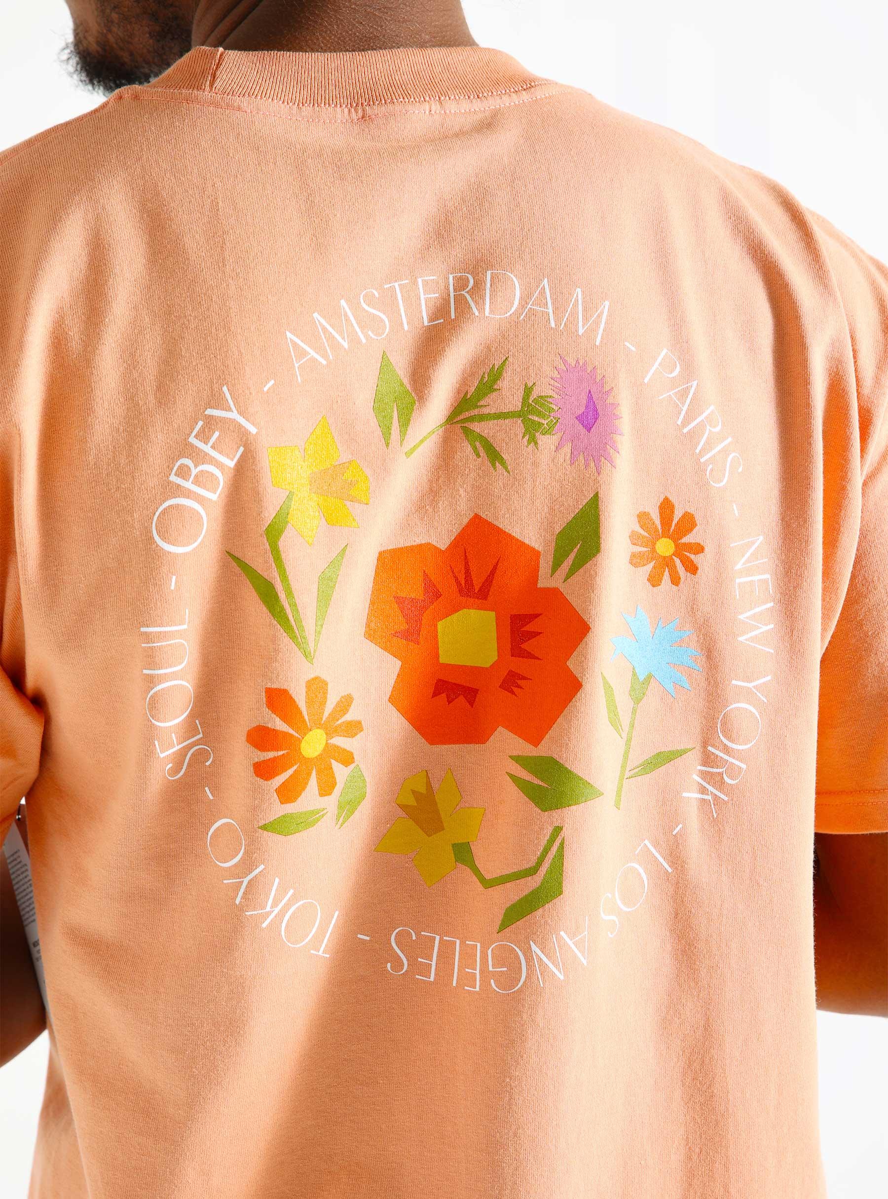 Obey City Flowers T-shirt Citrus 165263695-CIT
