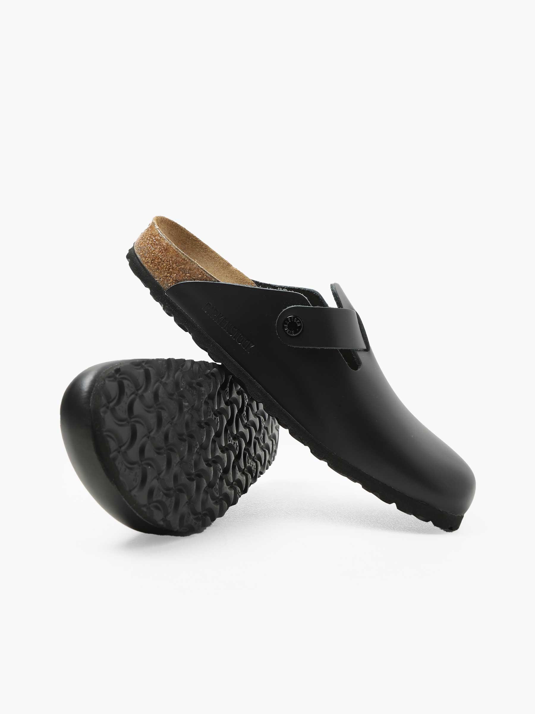 Boston Natural Leather Slippers Black 0060191