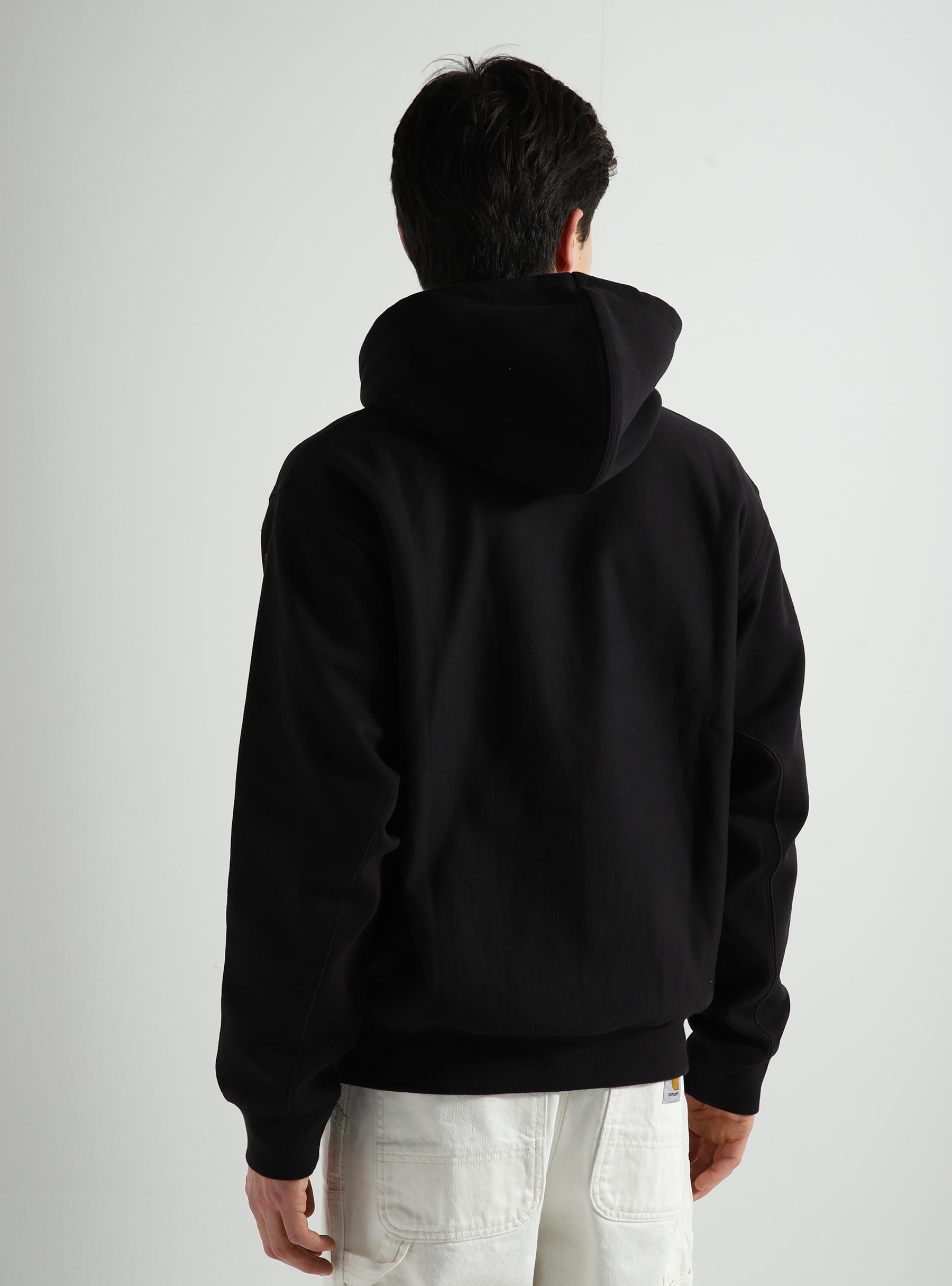 Hooded American Script Sweater Black I028279-89XX