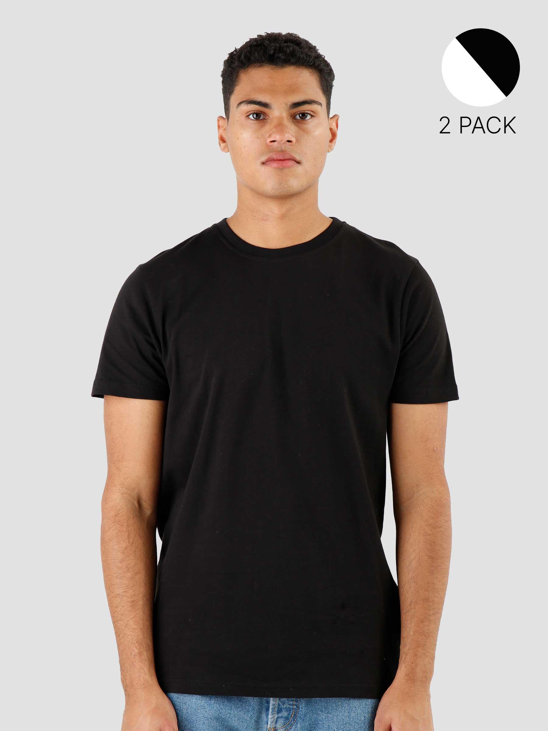 2-Pack QB01 Mix T-shirt Black and White