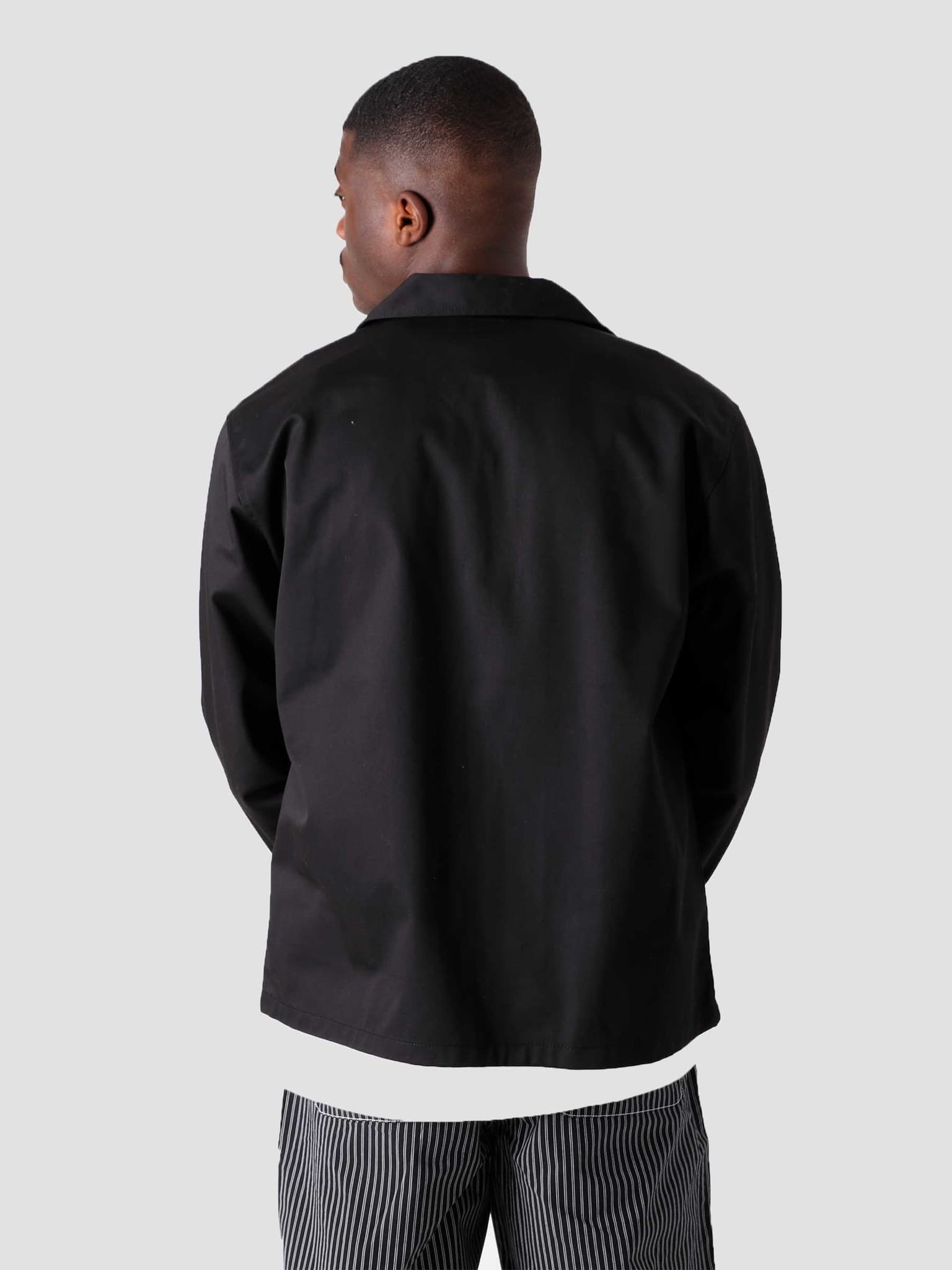 Zip Up Work Longsleeve Shirt Black 1110183-0001