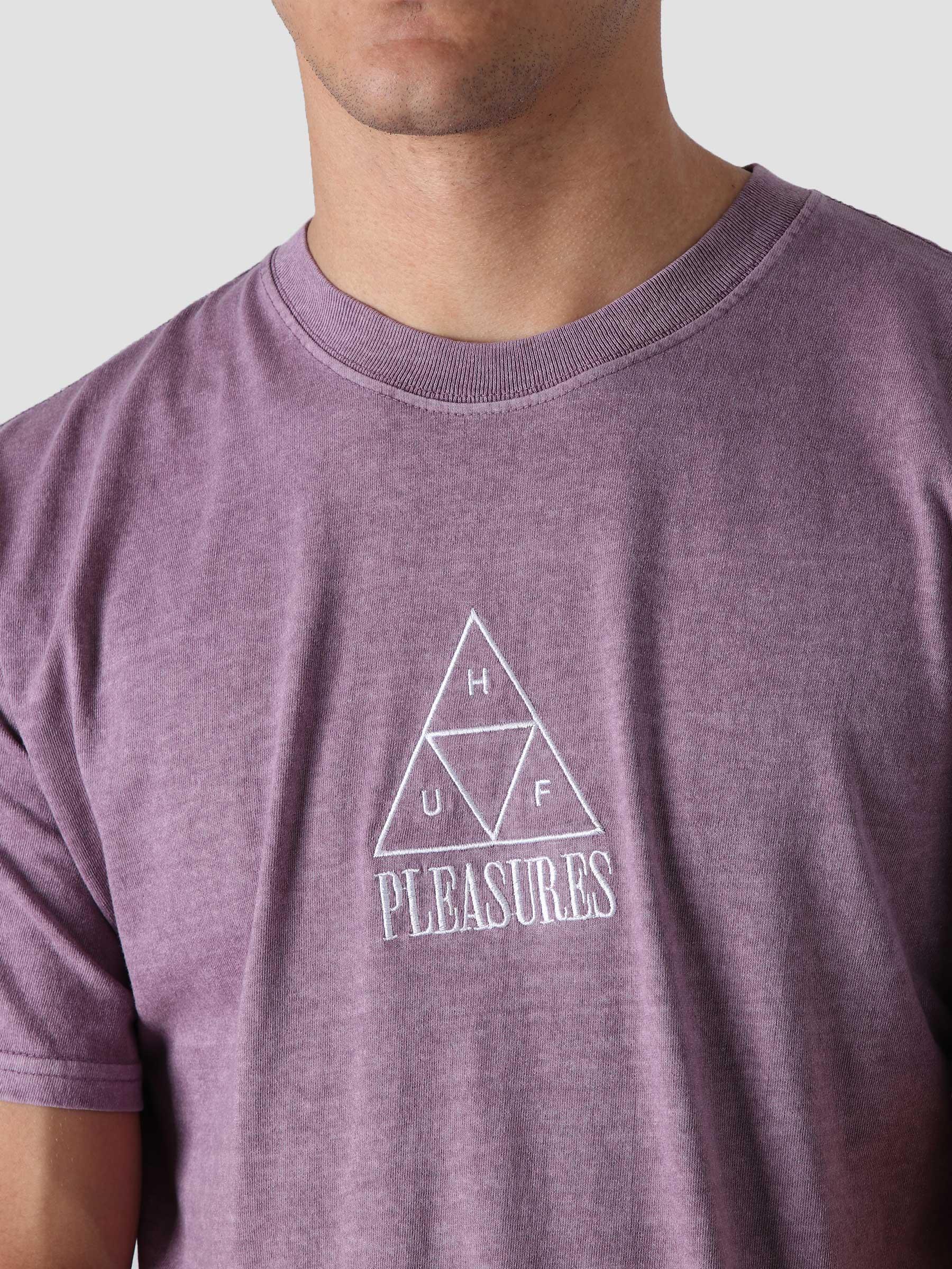 Huf X Pleasures Dyed S/S T-Shirt Purple TS01807