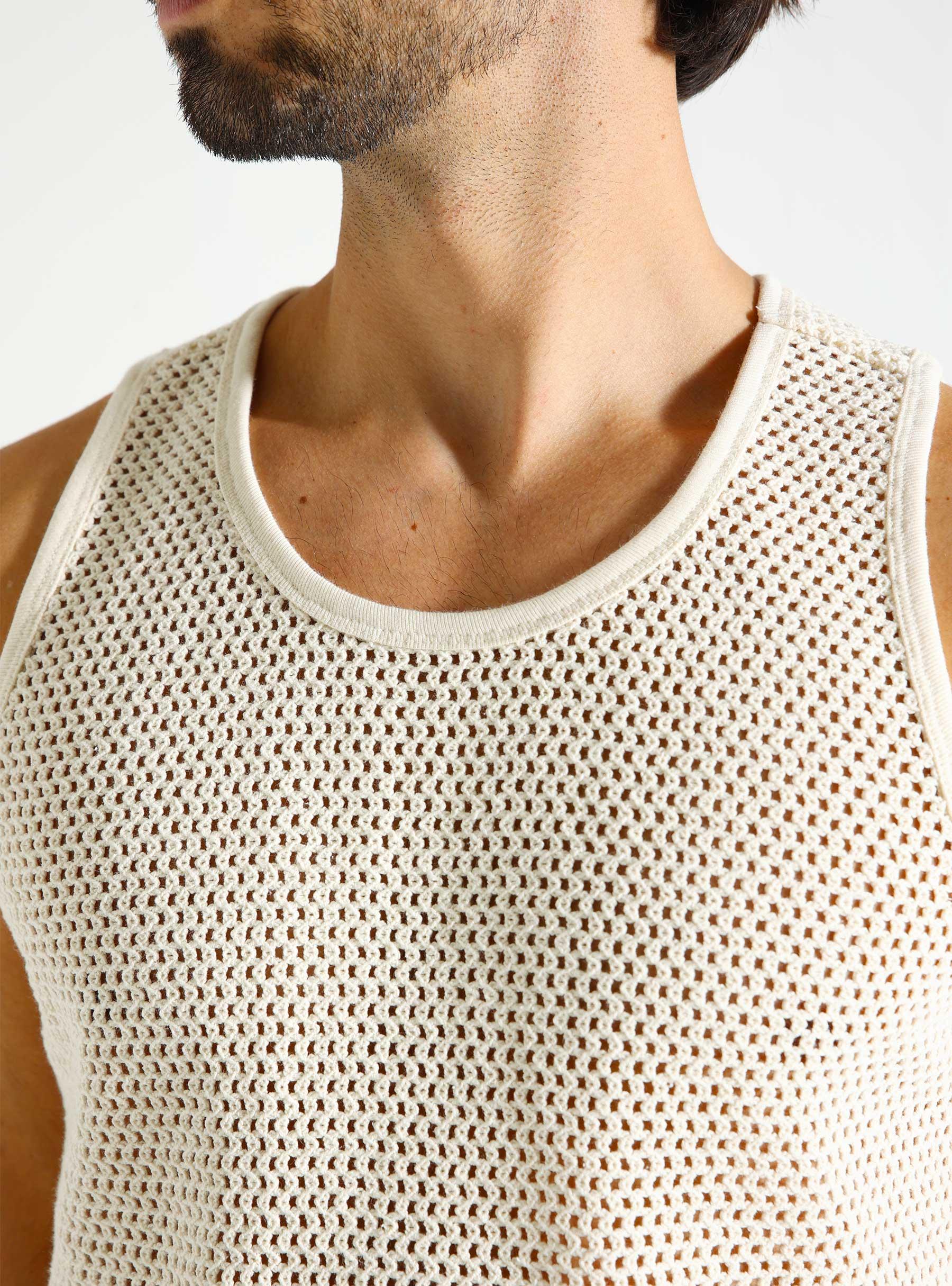 Tower Mesh Tank T-Shirt Unbleached 134050058-UBL