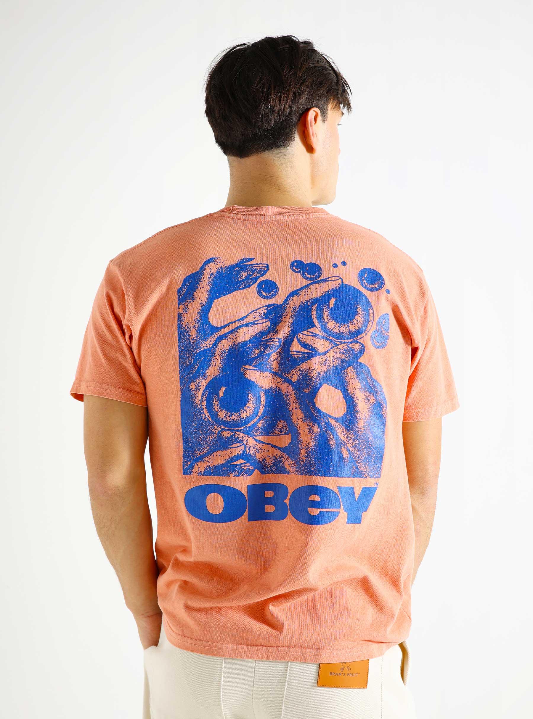 Obey Eyes In My Head T-shirt Pigment Sunset Coral 163813747-SNC