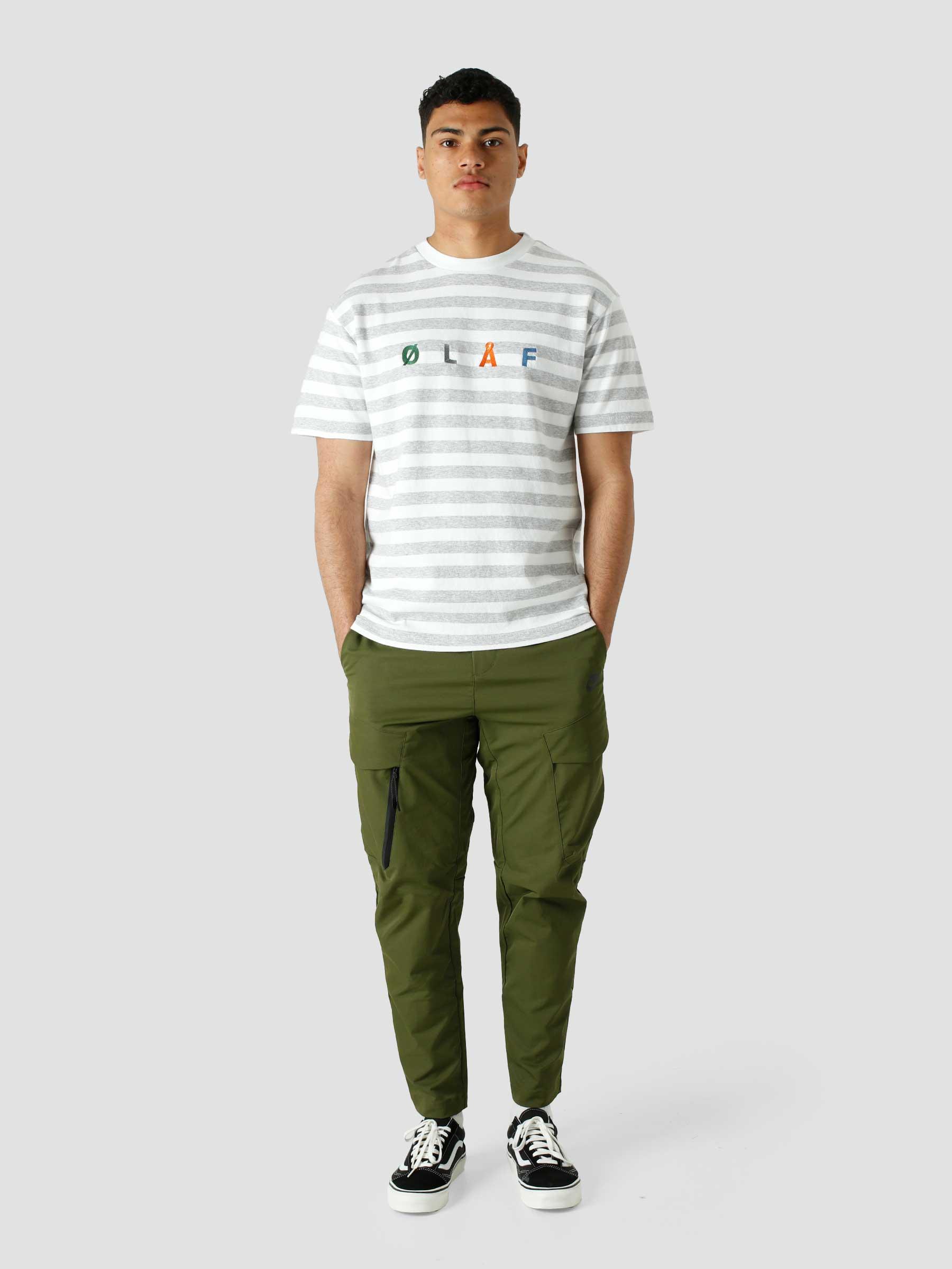 Olaf Stripe Sans T-Shirt White Heather Grey SS22_0015