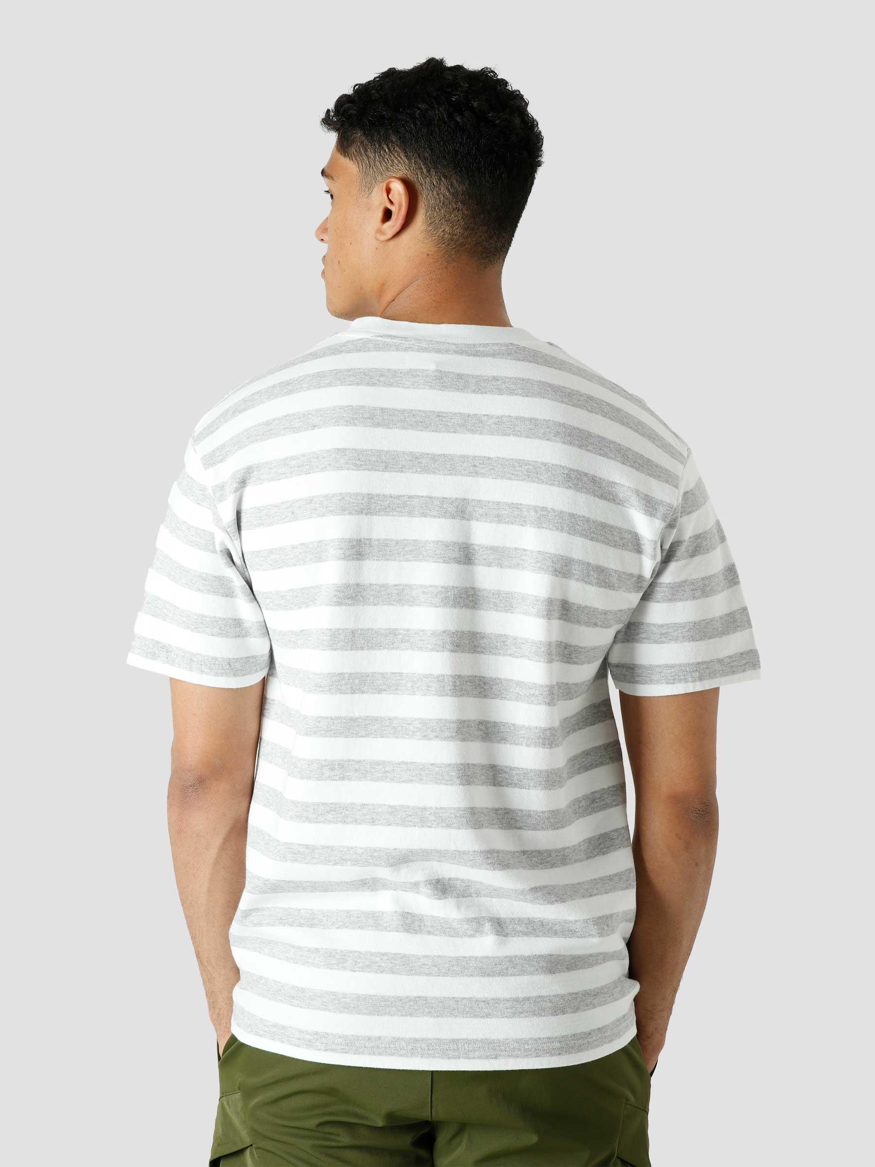 Olaf Stripe Sans T-Shirt White Heather Grey SS22_0015