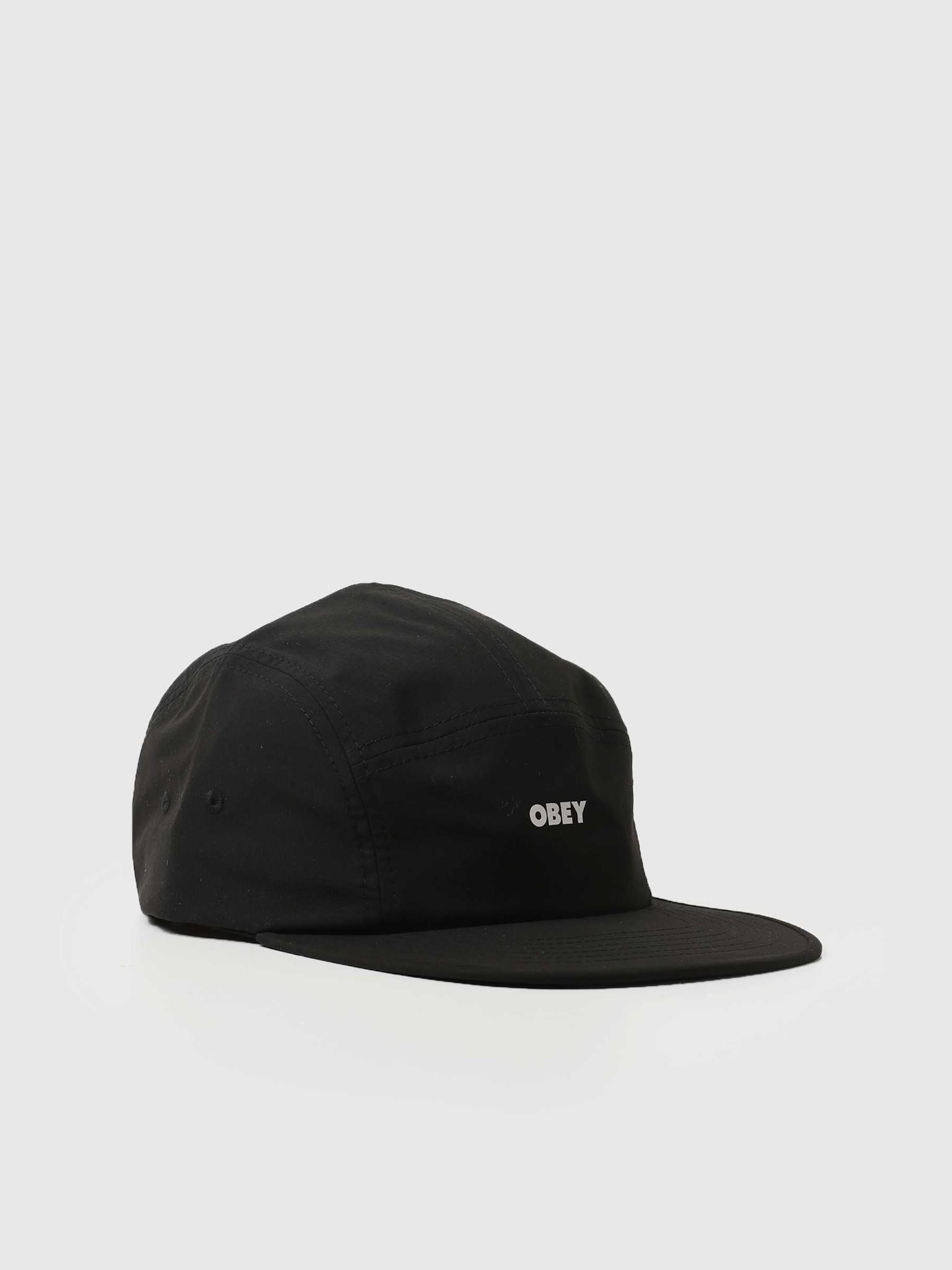 Bold Ripstop Camp Hat 5 Panel Hat (Or Camp) Black 100490075