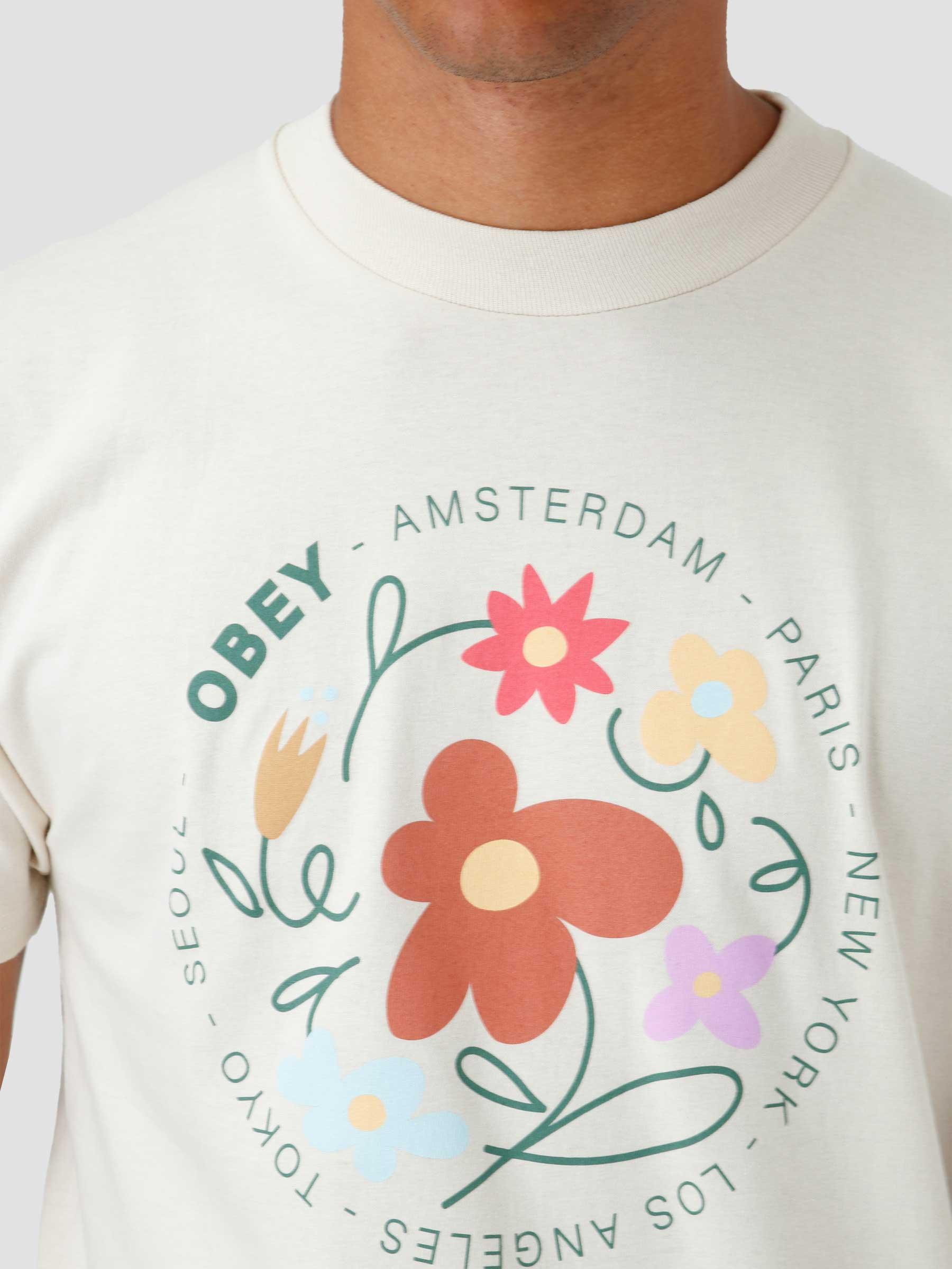 Obey Flower Dance T-shirt Cream 165263180