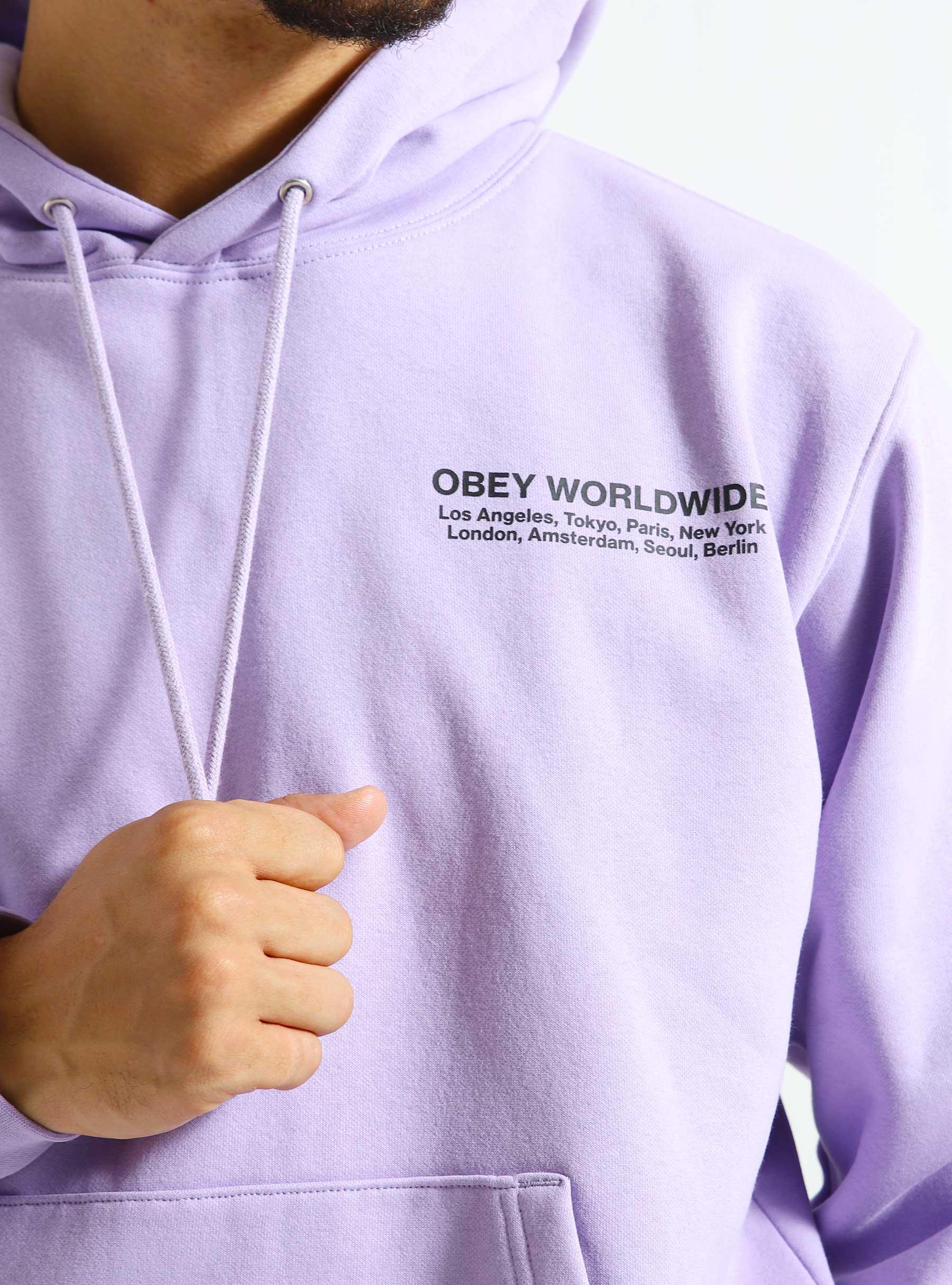 Obey Worldwide Cities Hoodie Digital Lavender 112843572-DLR