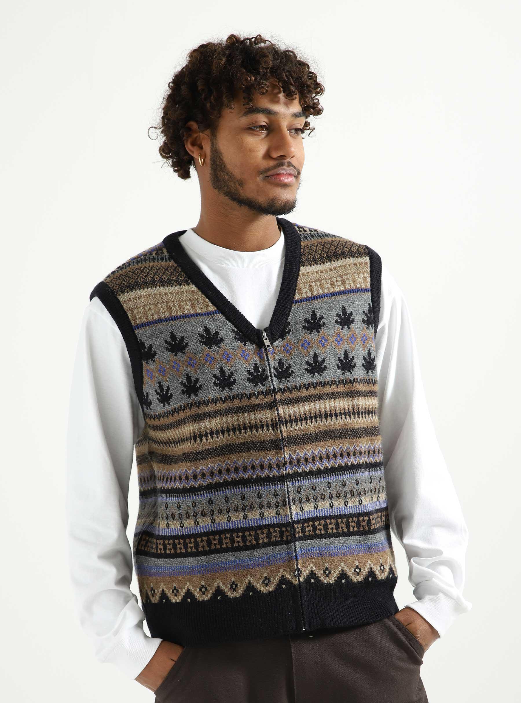 HUF Gilbert Sweater Vest Multi - Freshcotton