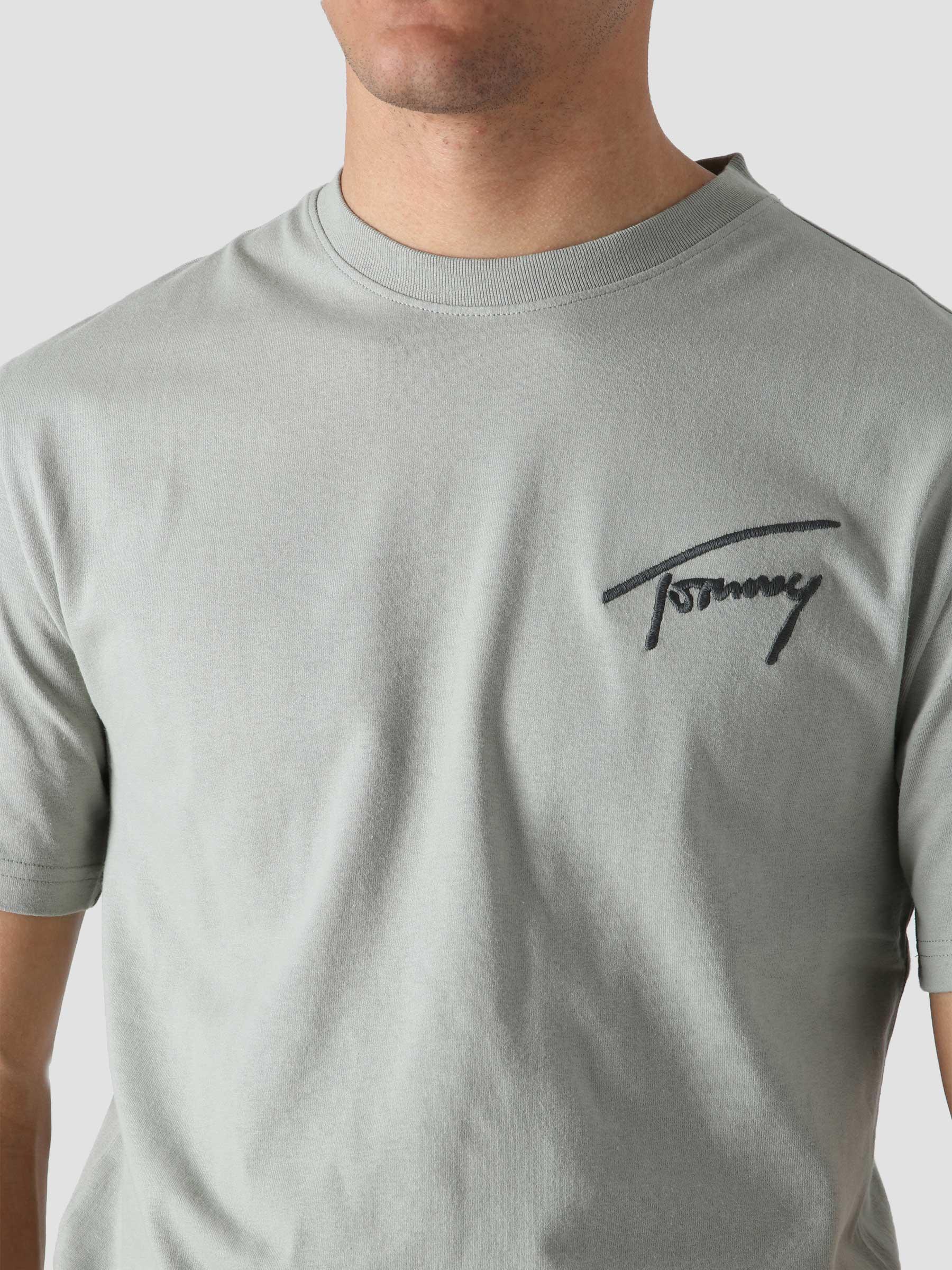 TJM Tommy Signature T-Shirt Faded Willow DM0DM12419PMI