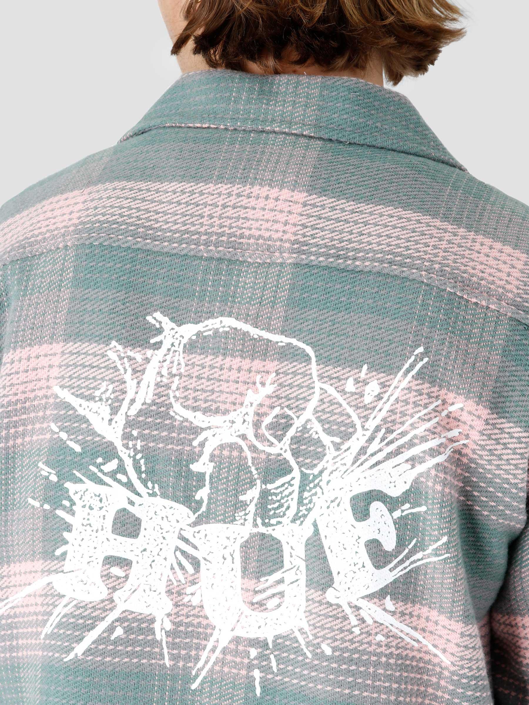Smash Flannel Overshirt Pink BU00168